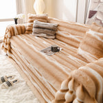 Ultra Soft Faux Fur Couch Cover – Large, Fluffy, and Elegant Sofa Throw Blanket