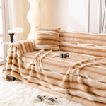 Ultra Soft Faux Fur Couch Cover – Large, Fluffy, and Elegant Sofa Throw Blanket