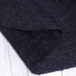 Black Jute Rug - Plant Based - Reversible Braided Eco-Friendly Rug