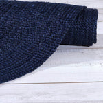 Navy Jute Rug - Plant Based - Reversible Braided Eco-Friendly Rug
