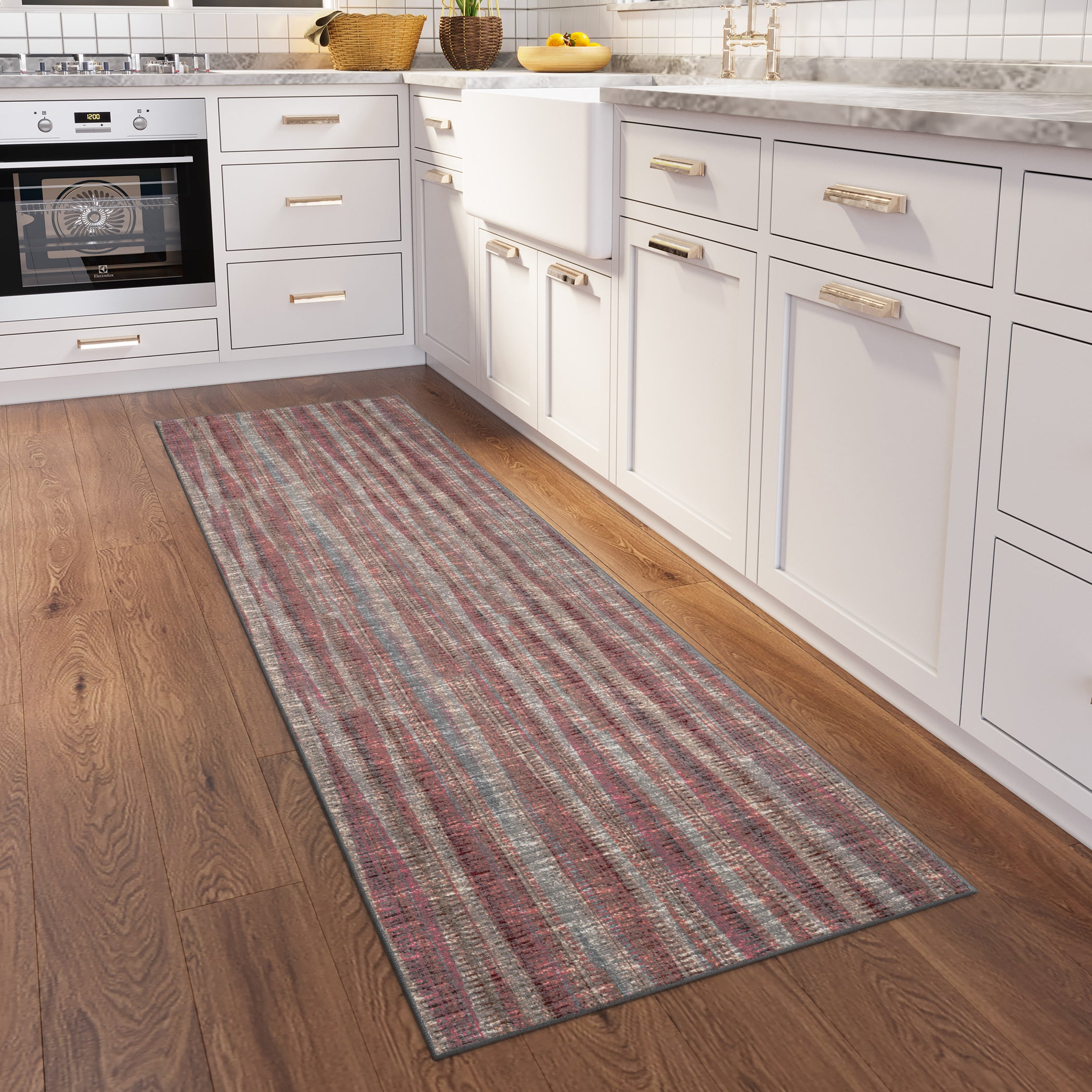 Indoor/Outdoor Transitional AA1 Blush Pink Rug 2'6" x 10' #shape_Runner