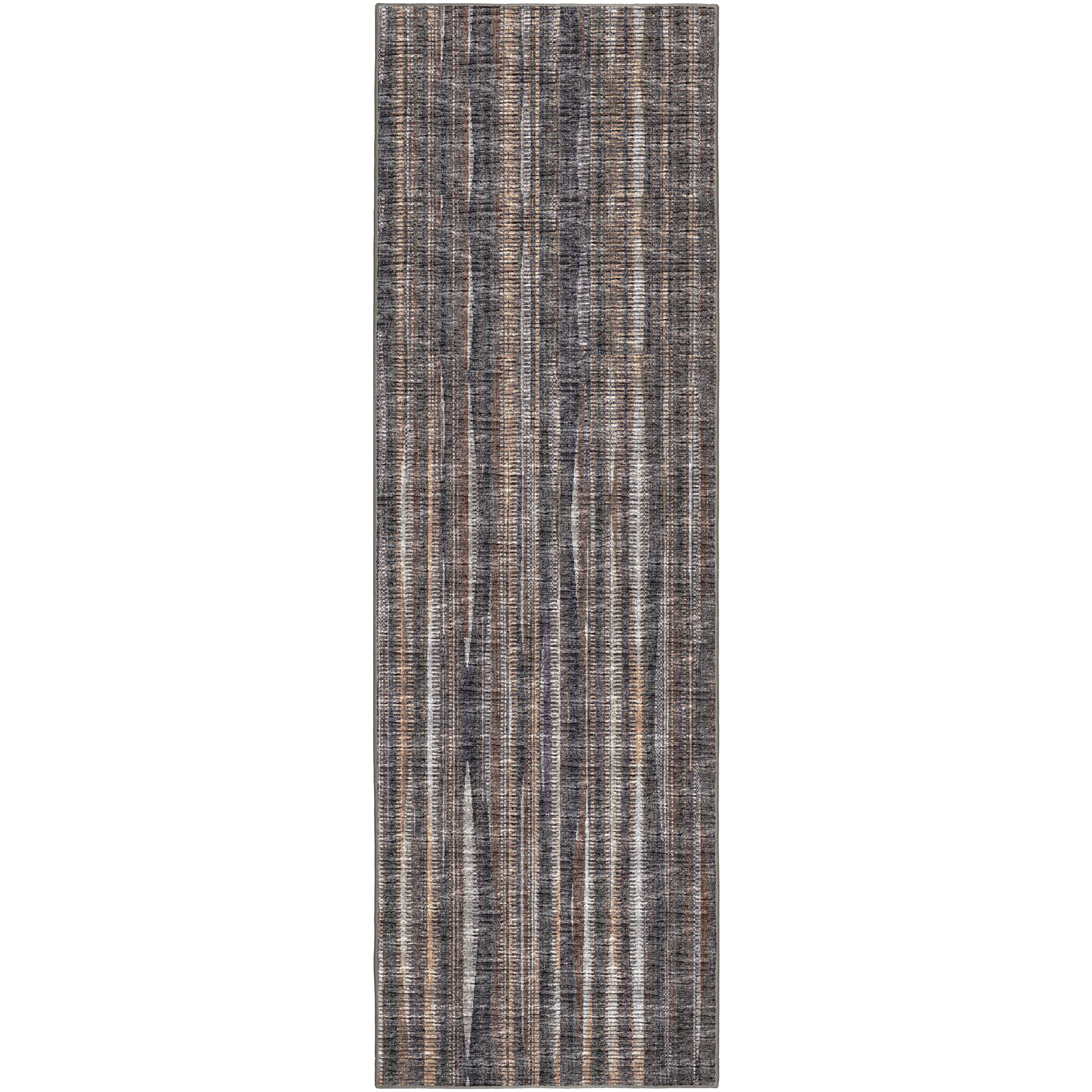 Indoor/Outdoor Transitional AA1 Fudge Brown Rug 2'6" x 10' #shape_Runner