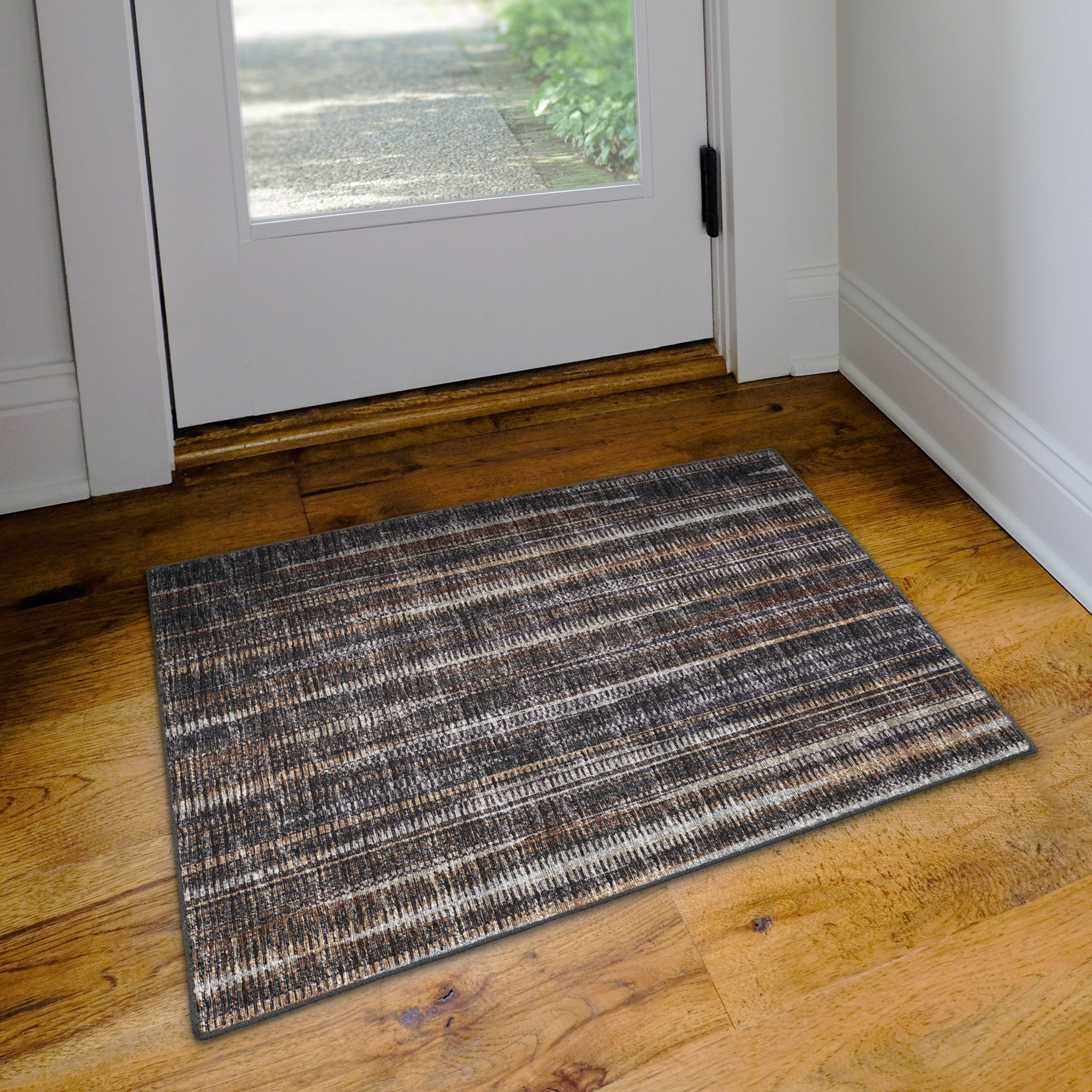 Indoor/Outdoor Transitional AA1 Fudge Brown Rug 2' x 3' #shape_Rectangle