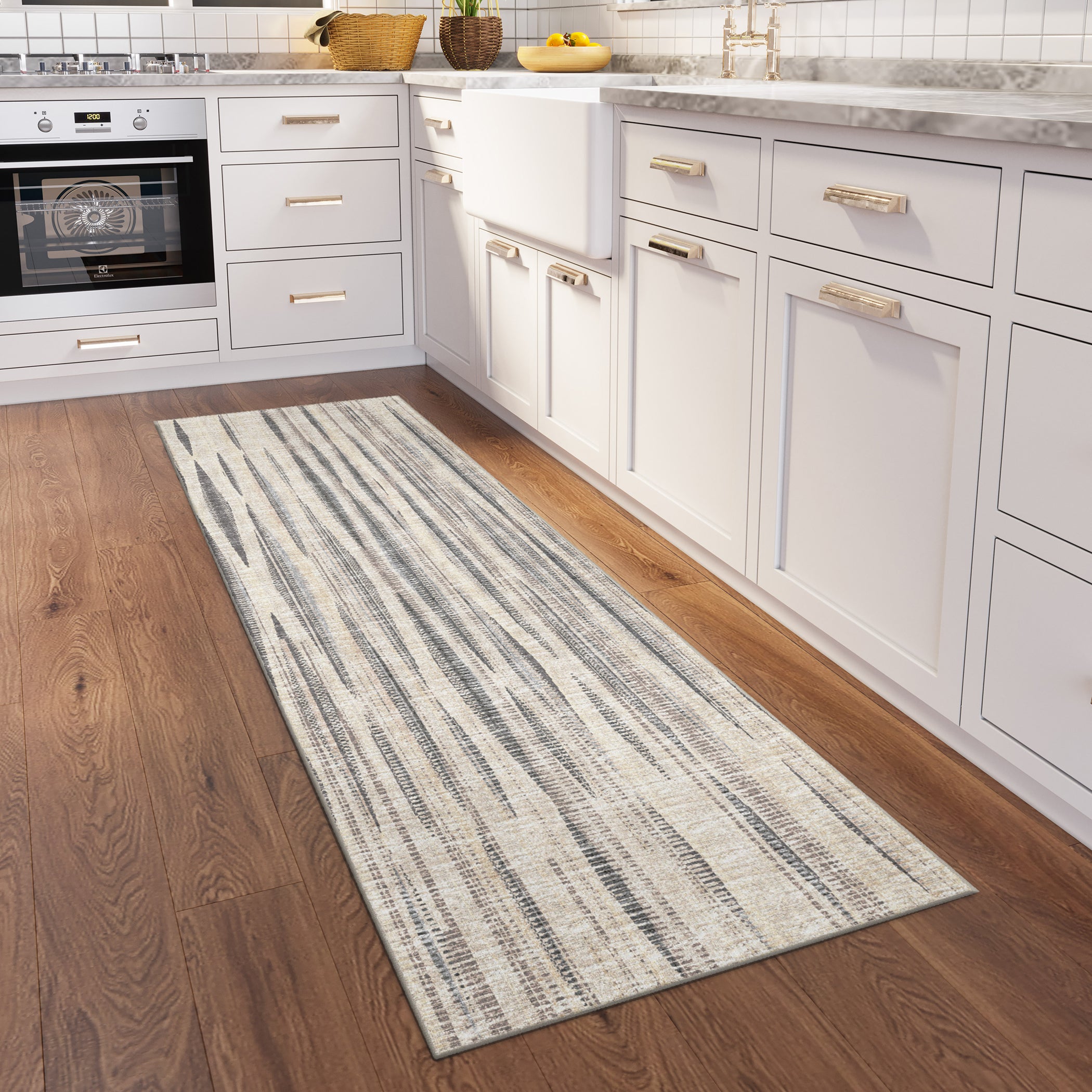 Indoor/Outdoor Transitional AA1 Ivory Rug 2'6" x 10' #shape_Runner