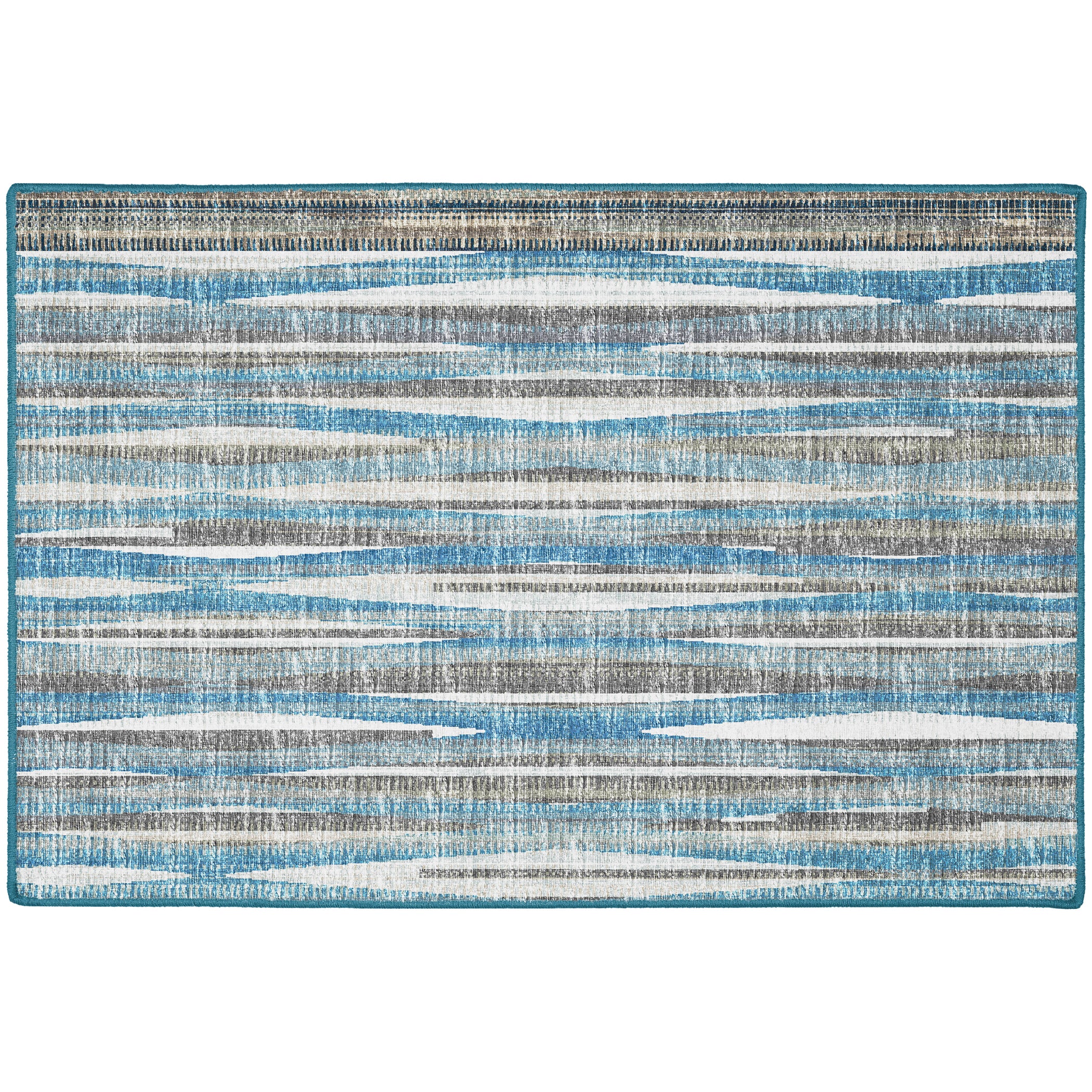 Indoor/Outdoor Transitional AA1 Sky Blue Rug 2' x 3' #shape_Rectangle