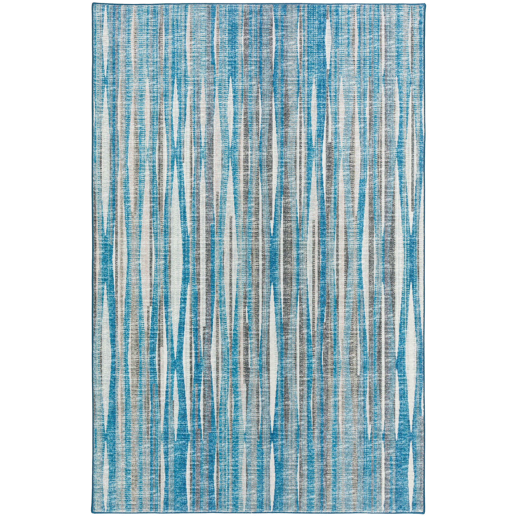 Indoor/Outdoor Transitional AA1 Sky Blue Rug 3' x 5' #shape_Rectangle