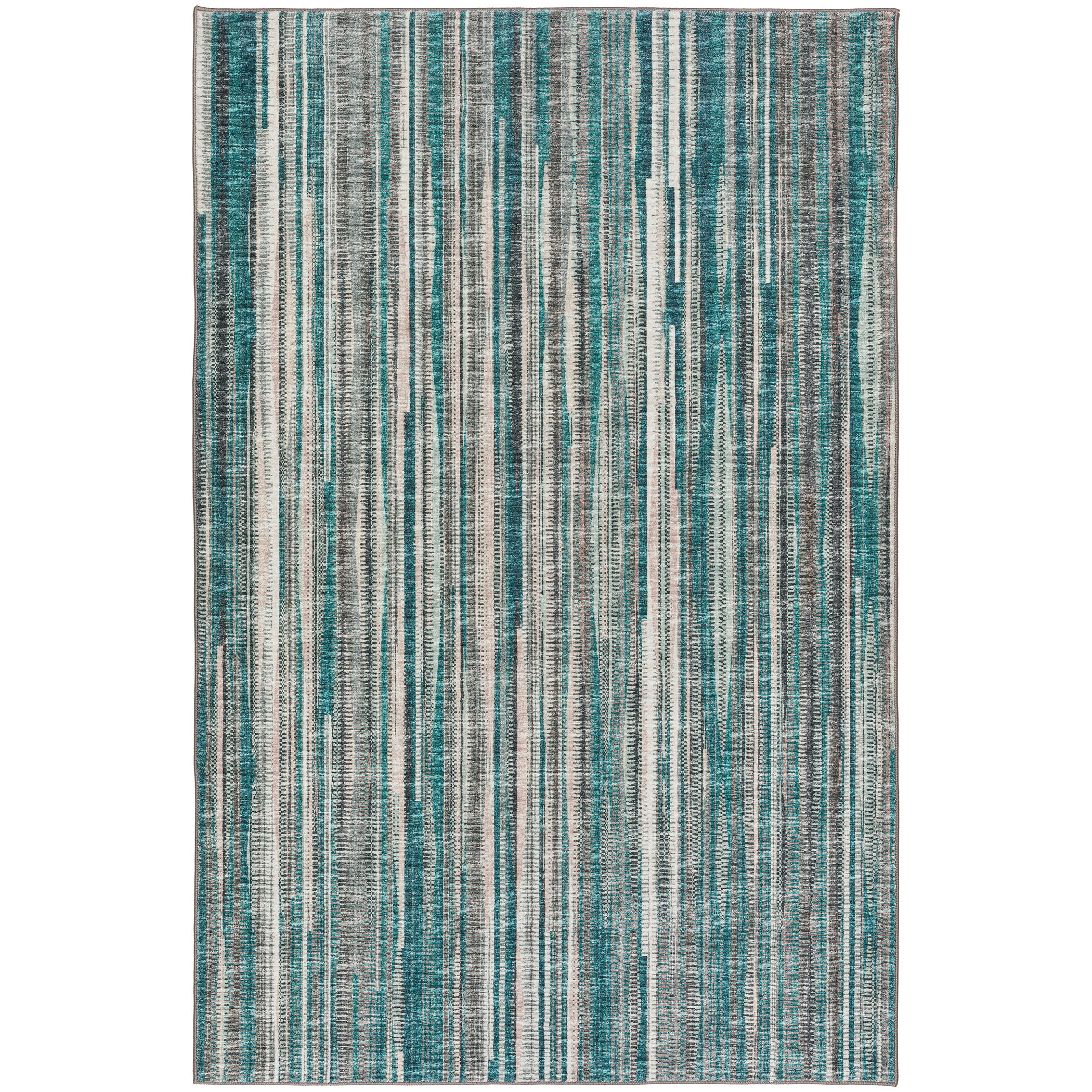 Indoor/Outdoor Transitional AA1 Teal Rug 3' x 5' #shape_Rectangle