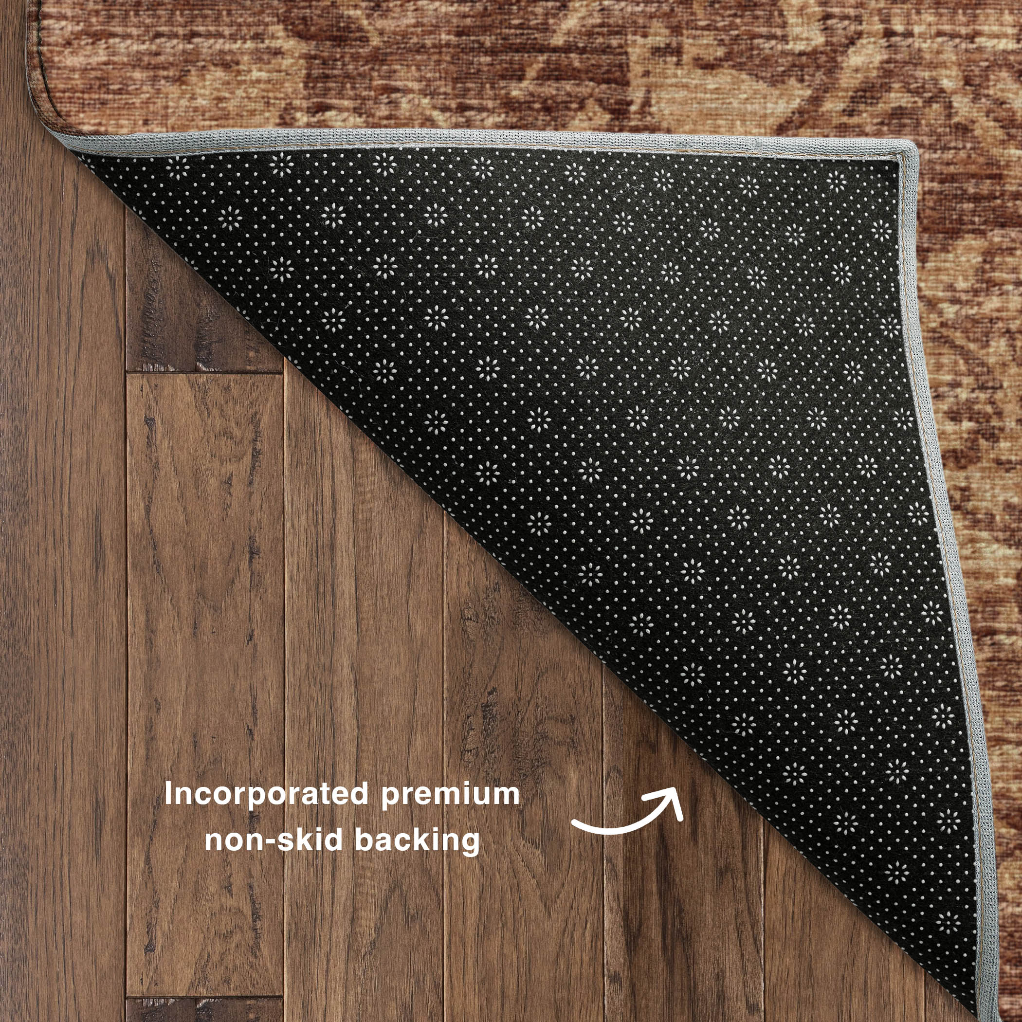 Luxury Machine Washable Indoor/Outdoor Traditional AB1 Canyon Orange Rug 1'8" x 2'6" #shape_Rectangle