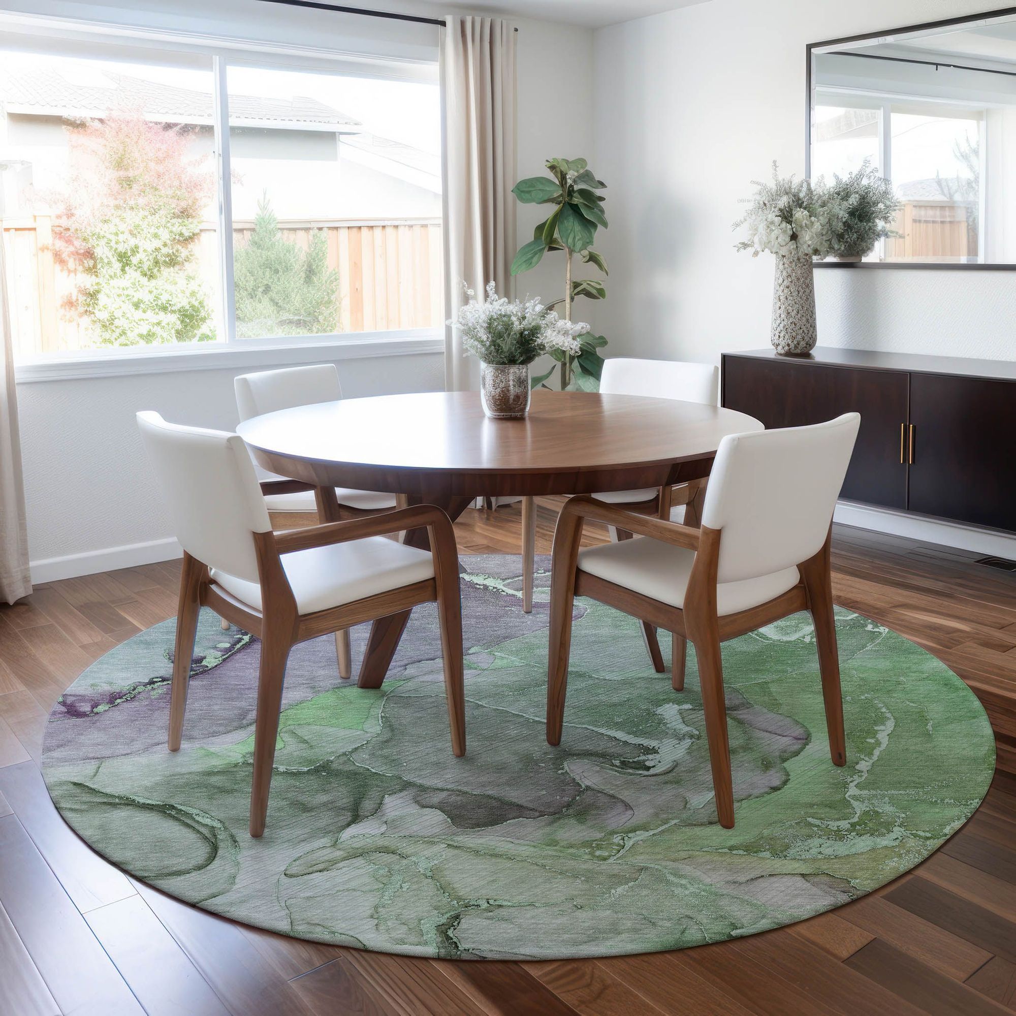 Machine Made ACN500 Green  Rugs 