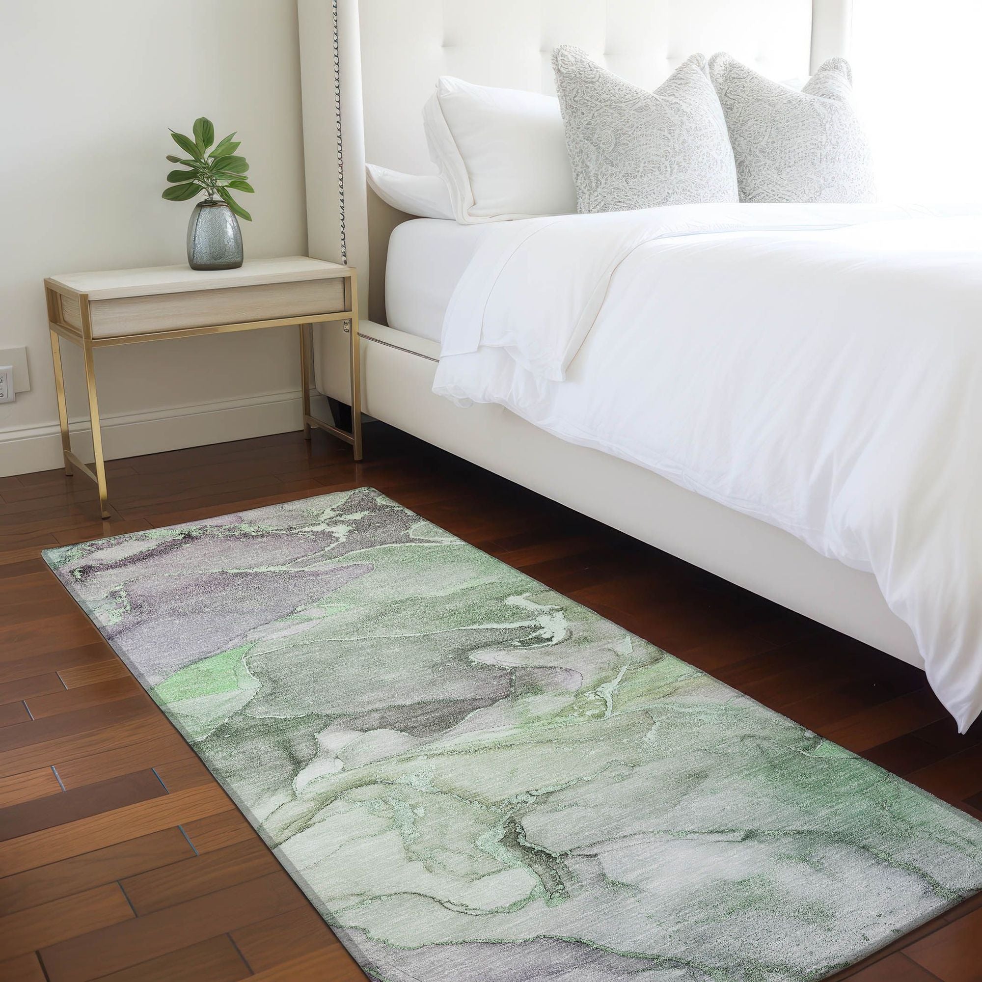Machine Made ACN500 Green  Rugs 