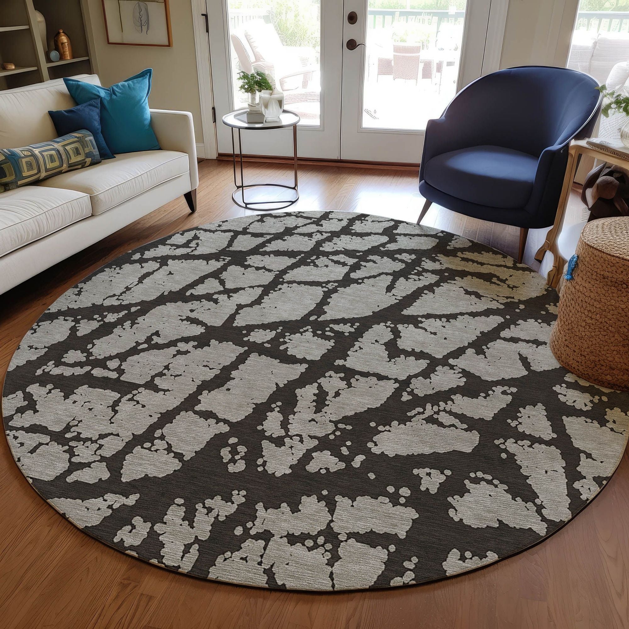 Machine Made ACN501 Black  Rugs 