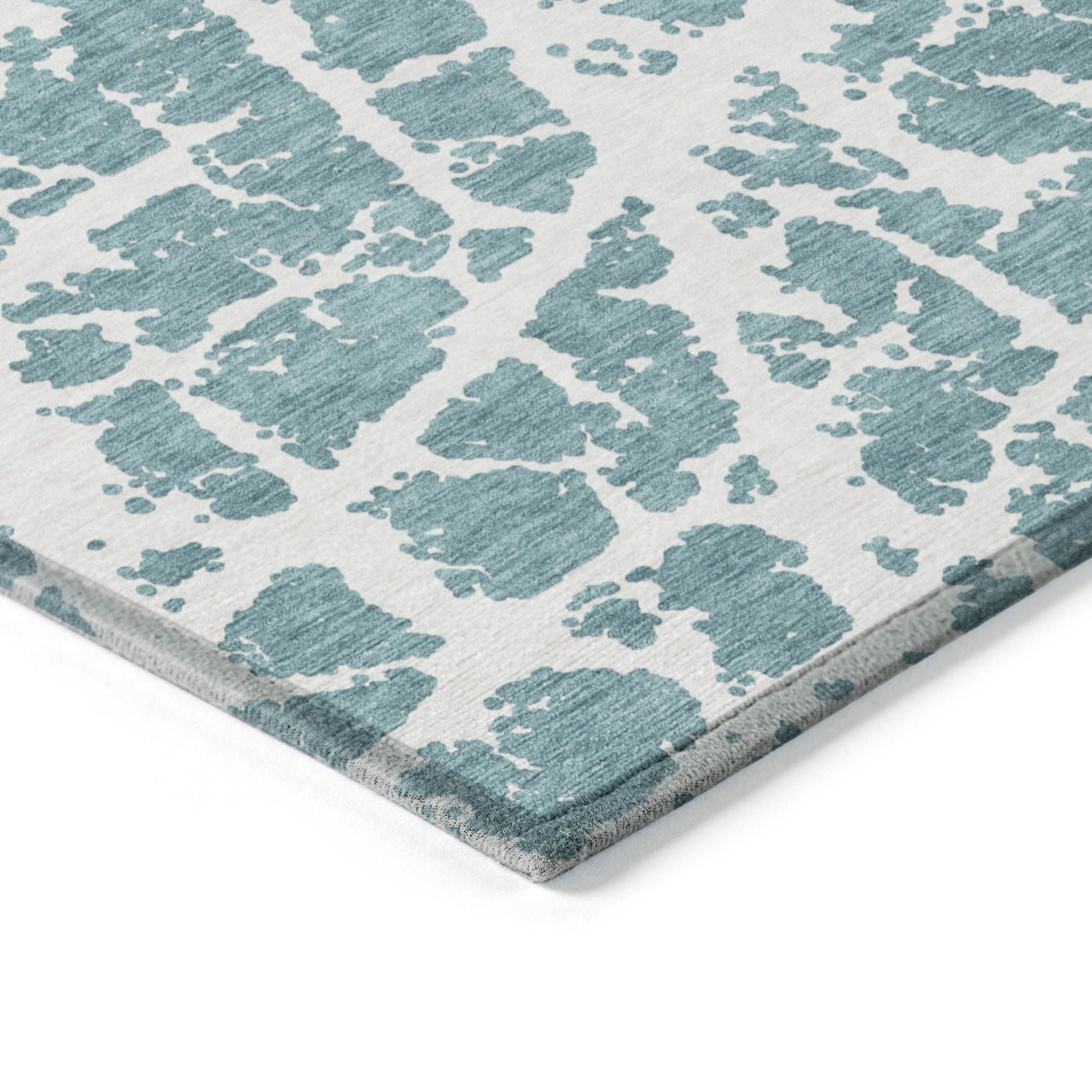 Machine Made ACN501 Teal  Rugs #color_teal 