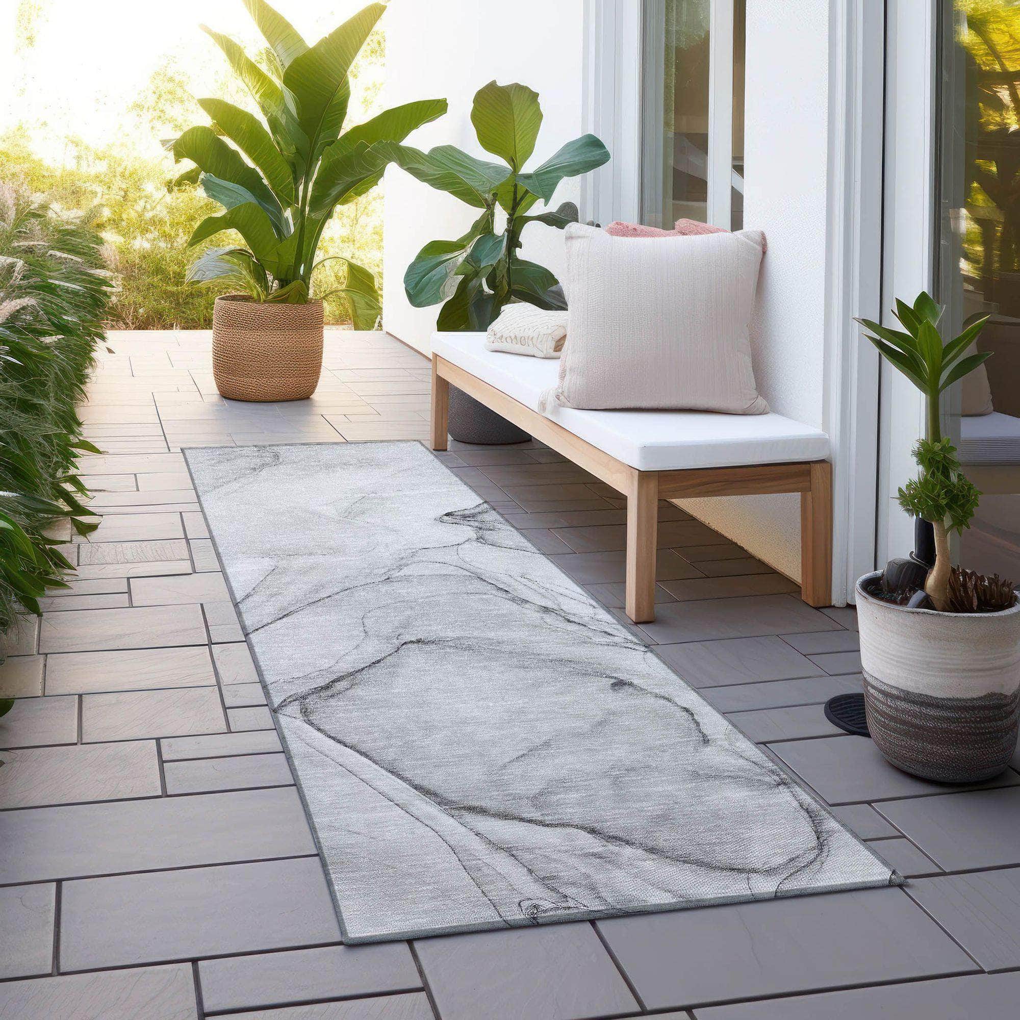 Machine Made ACN502 Gray  Rugs 