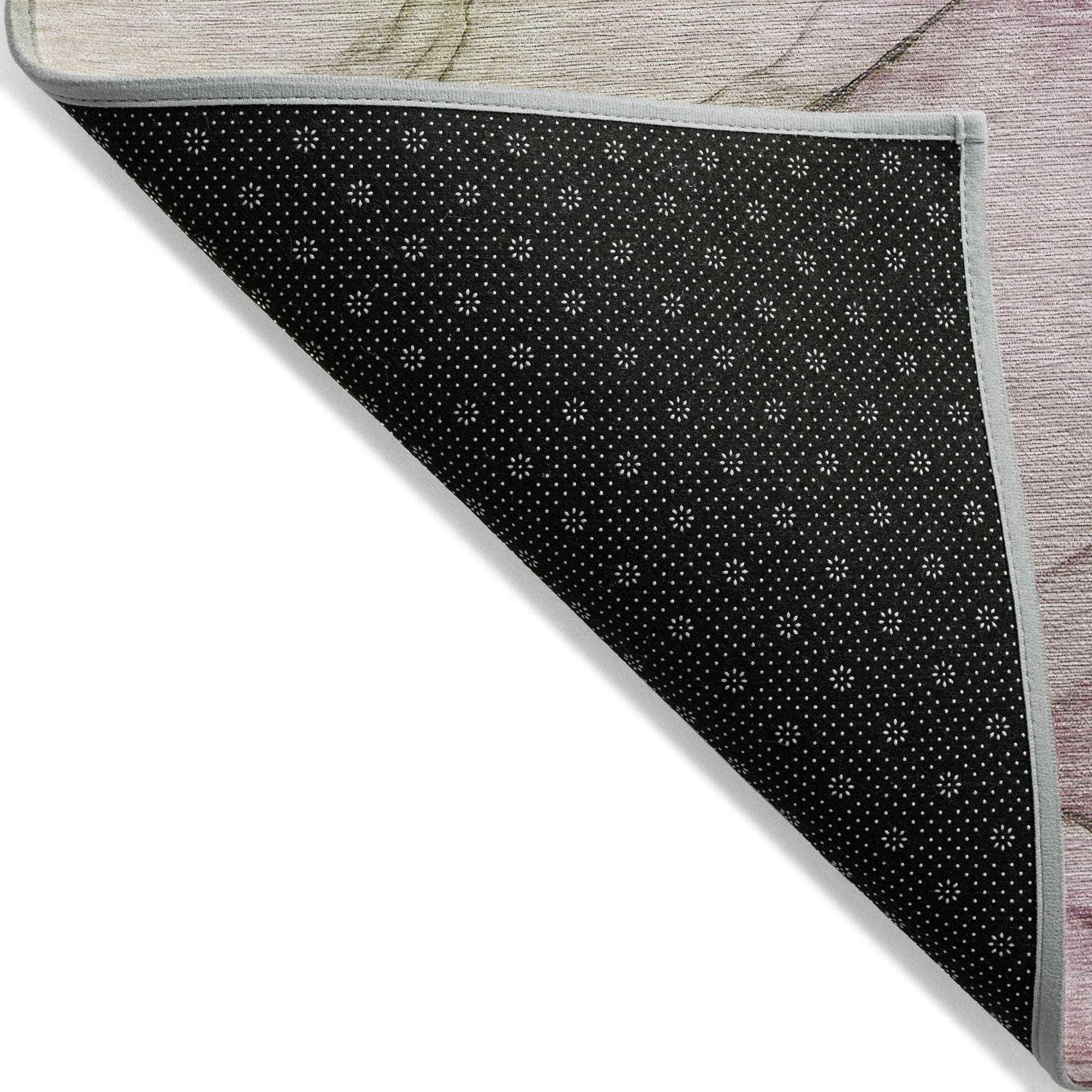 Machine Made ACN502 Pink  Rugs 
