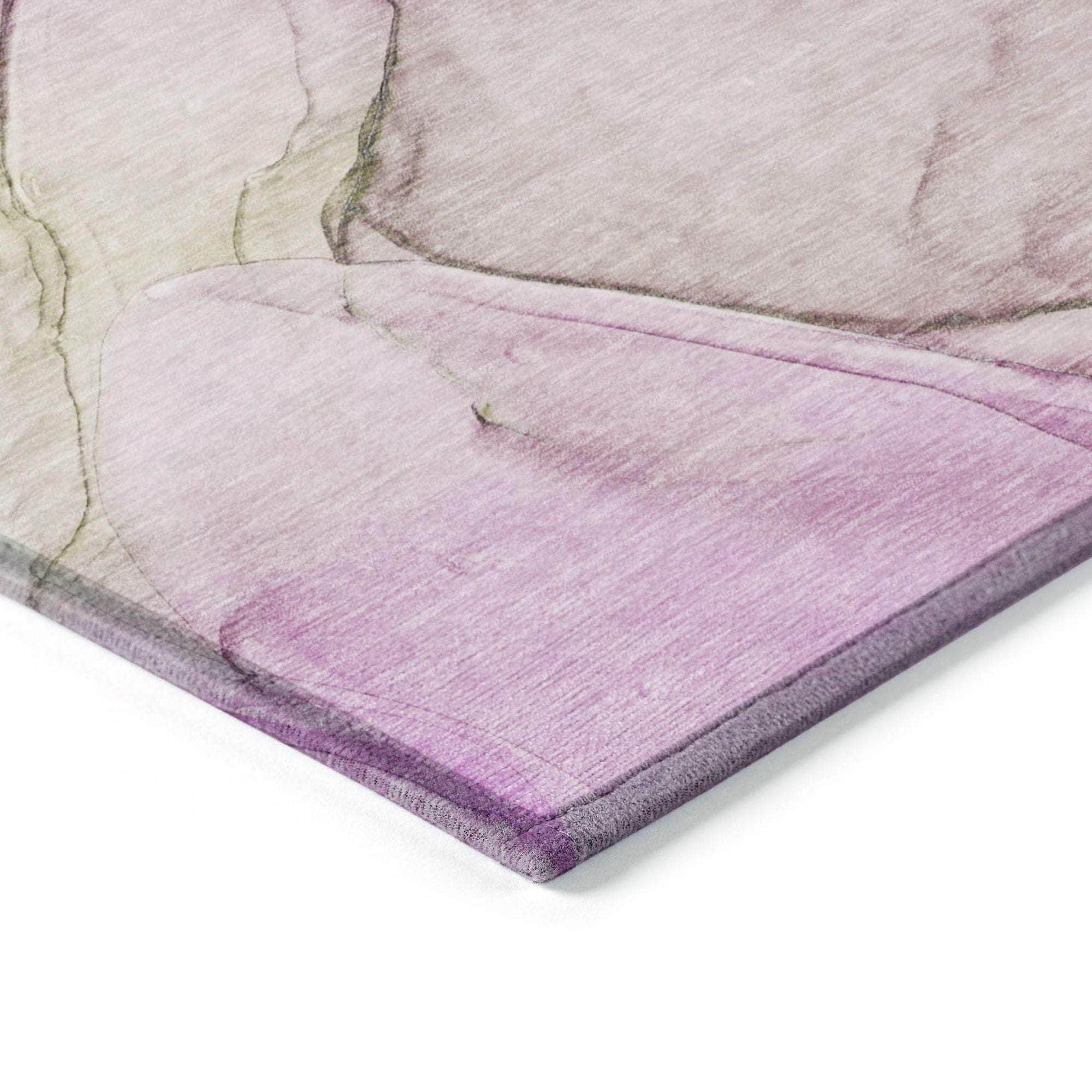 Machine Made ACN502 Pink  Rugs 