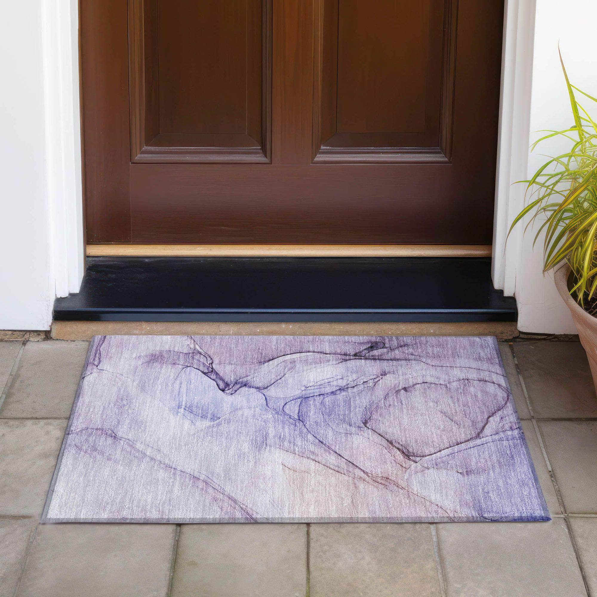 Machine Made ACN502 Purple  Rugs 