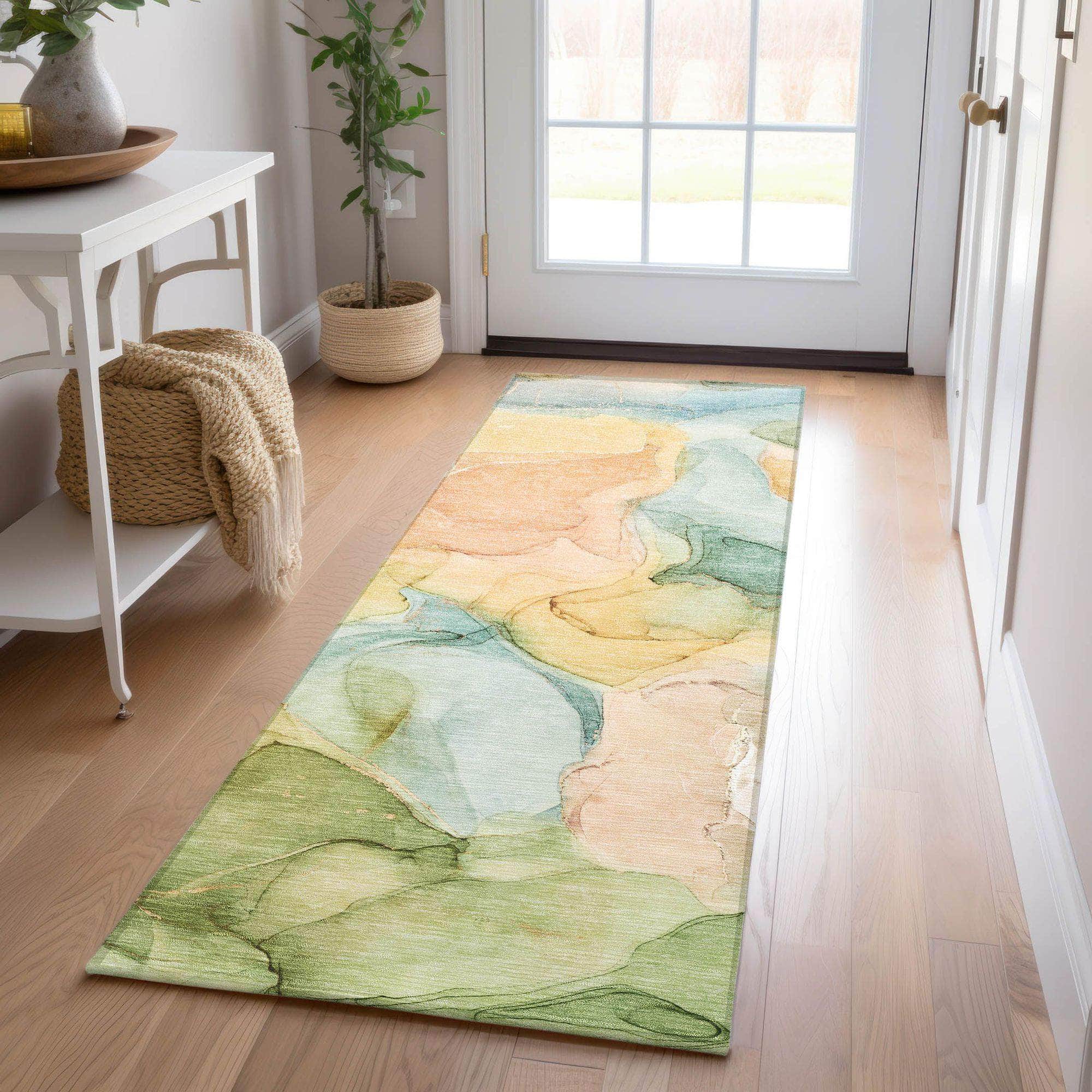 Machine Made ACN504 Blue  Rugs 