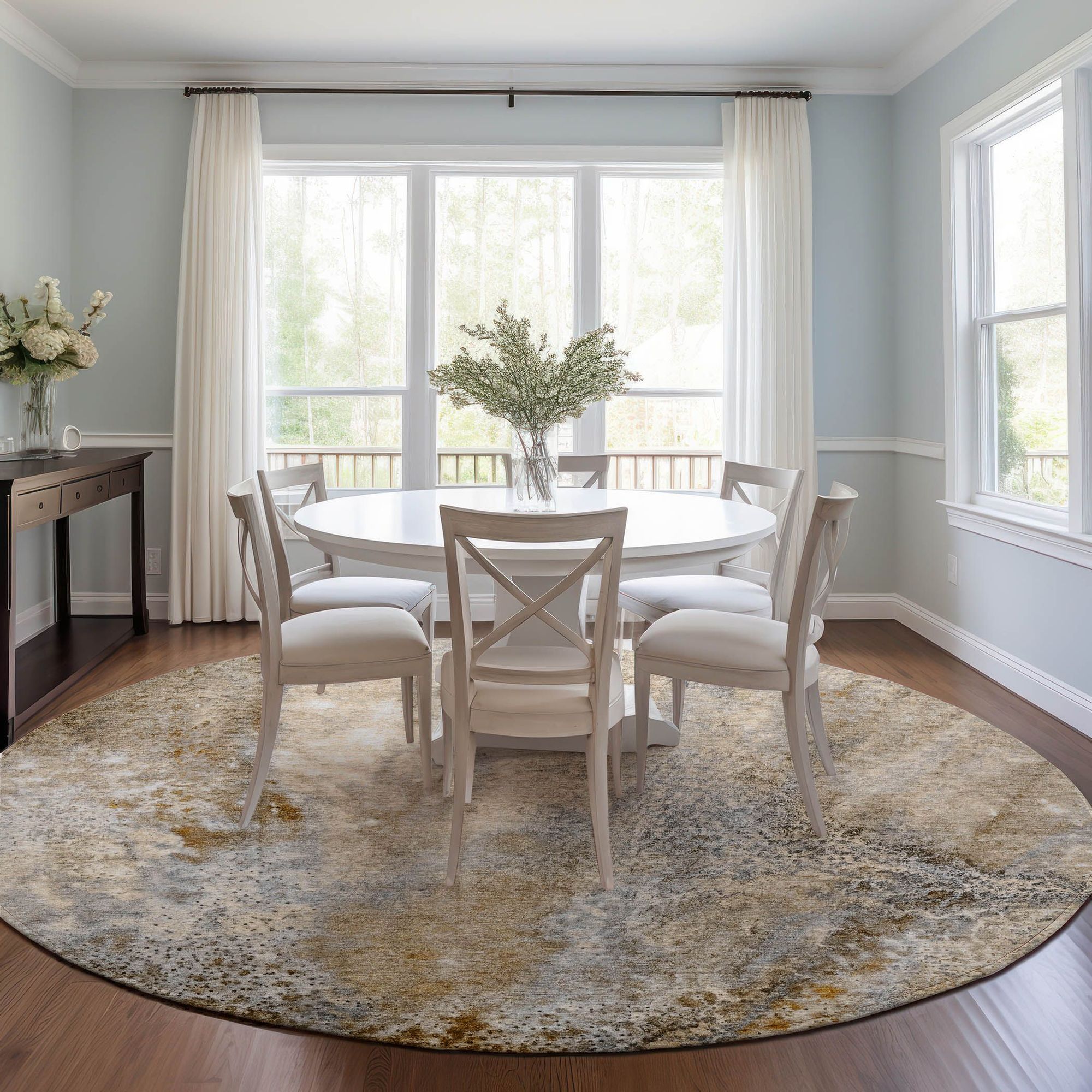 Machine Made ACN505 Brown  Rugs 
