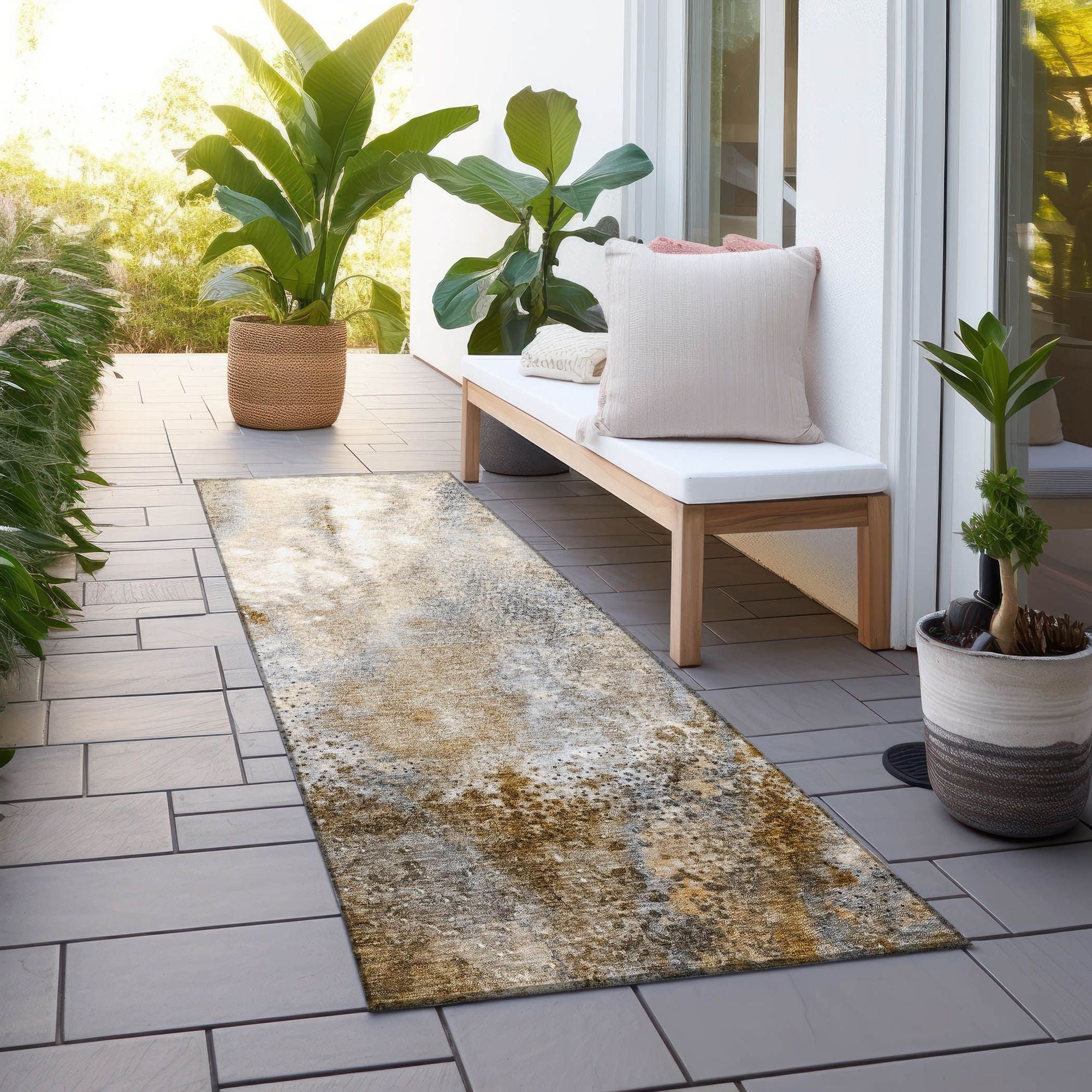 Machine Made ACN505 Brown  Rugs 
