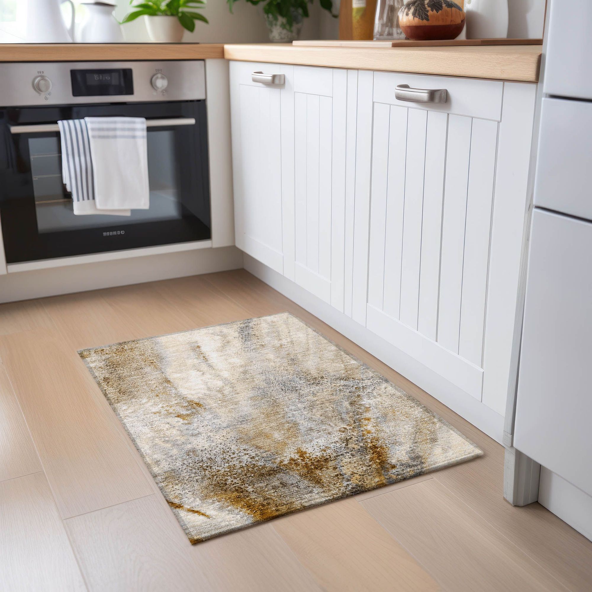 Machine Made ACN505 Brown  Rugs 