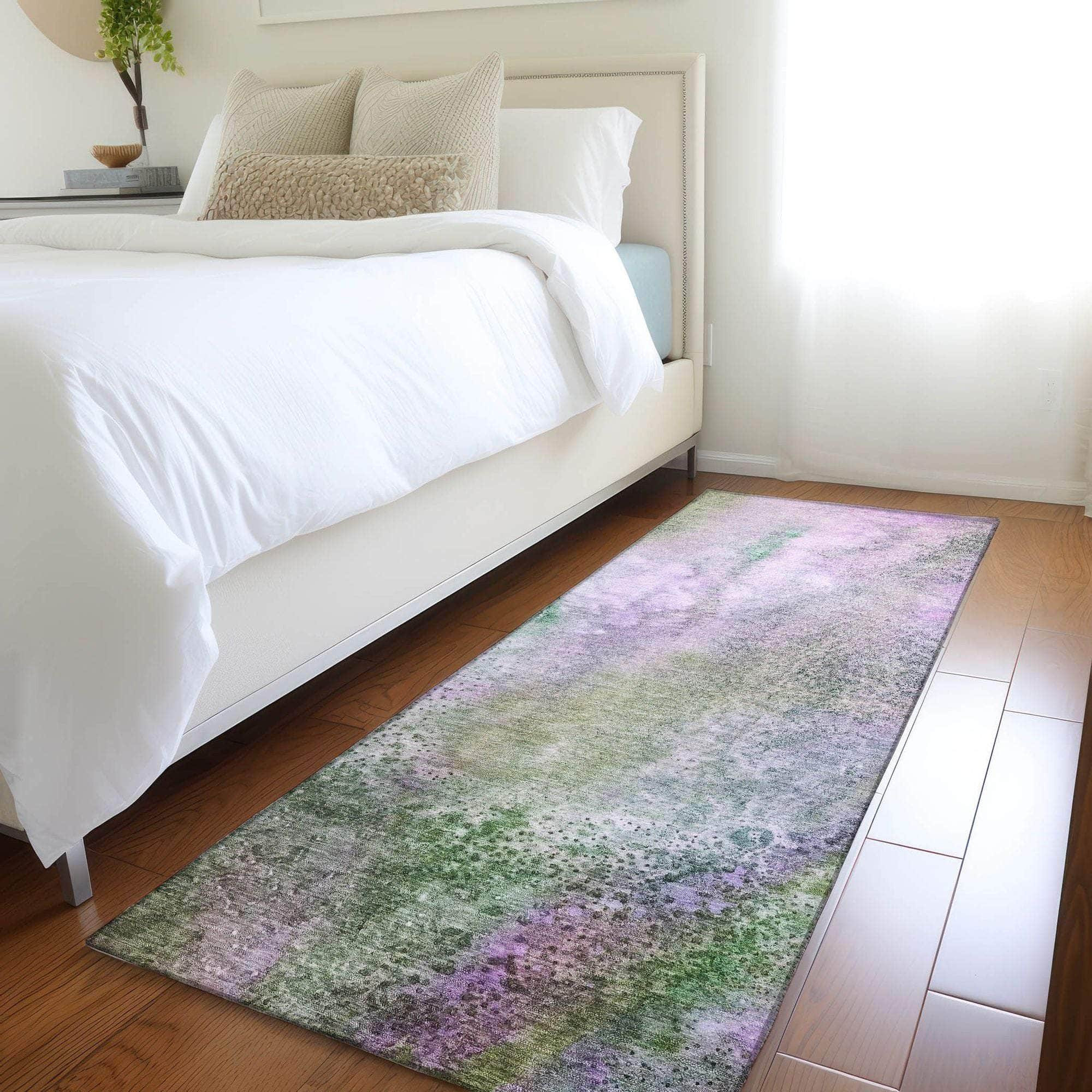 Machine Made ACN505 Purple  Rugs 
