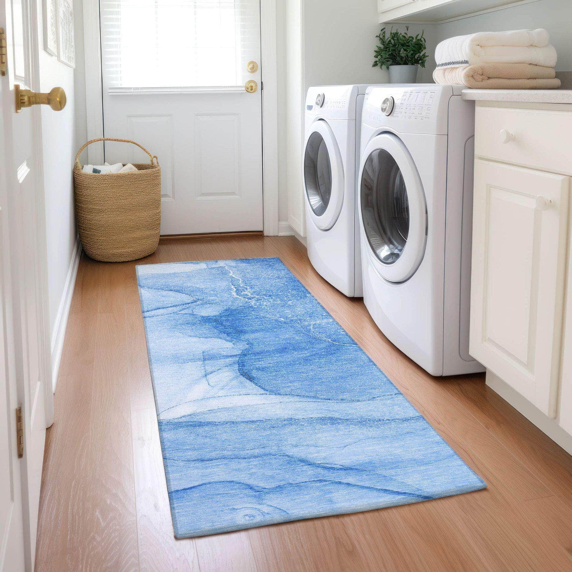 Machine Made ACN507 Blue  Rugs 