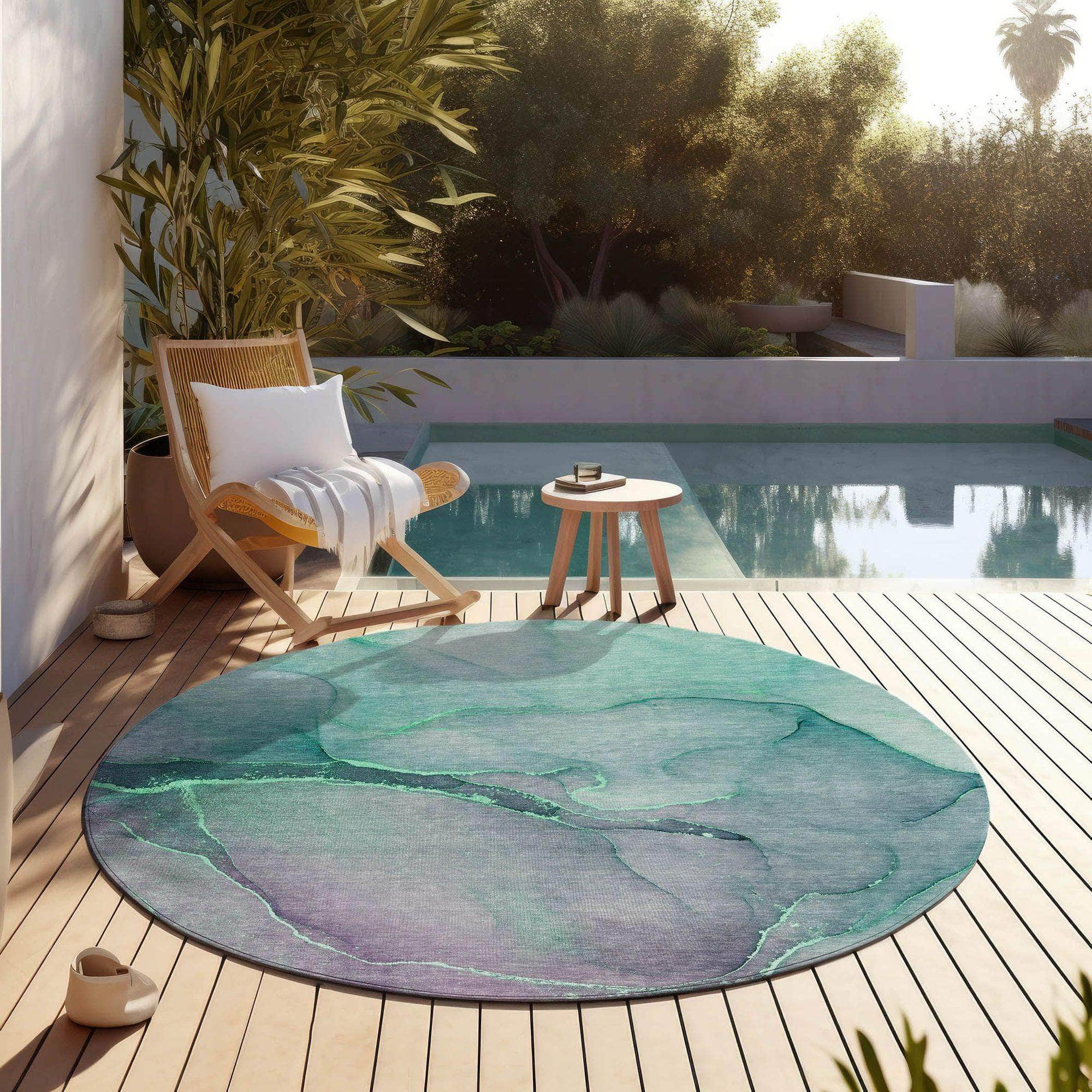 Machine Made ACN508 Aloe Green Rugs 