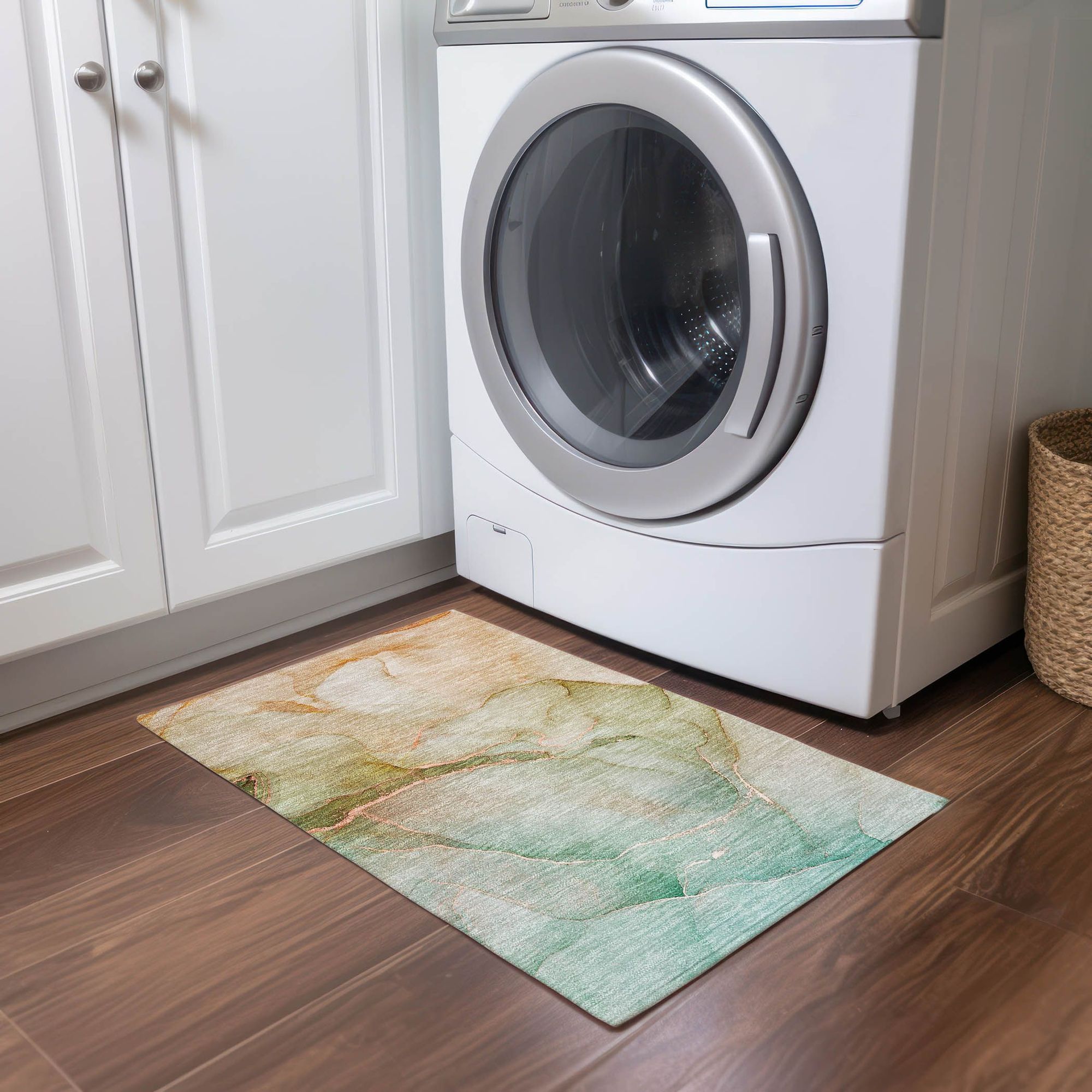 Machine Made ACN508 Teal  Rugs 