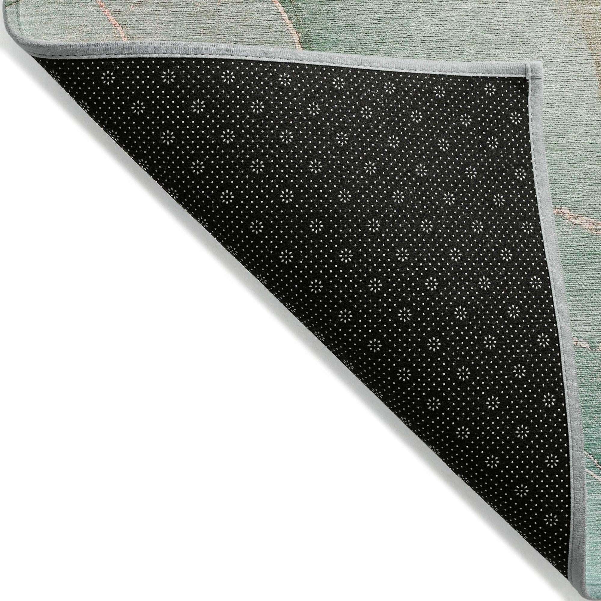 Machine Made ACN508 Teal  Rugs 