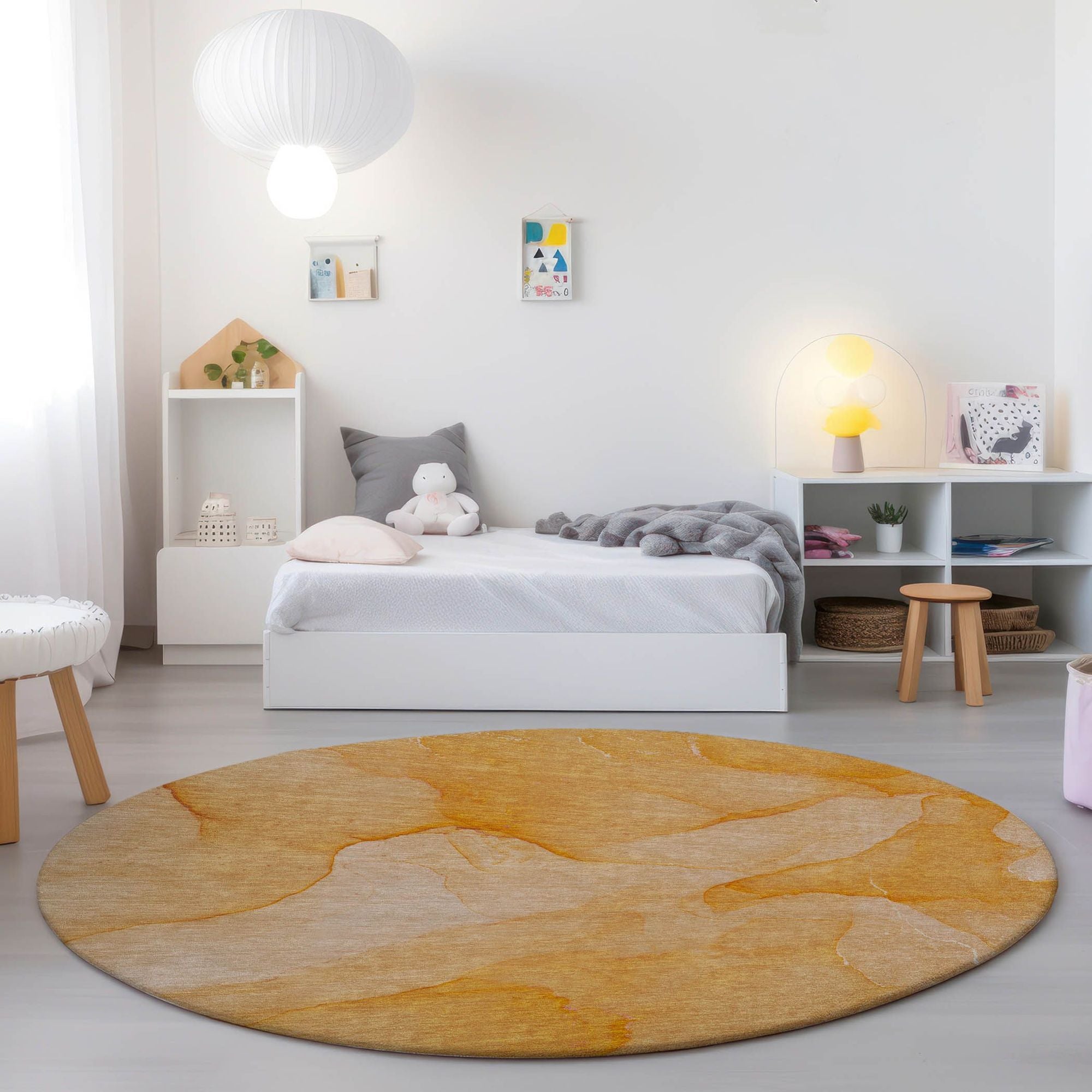 Machine Made ACN509 Orange  Rugs 