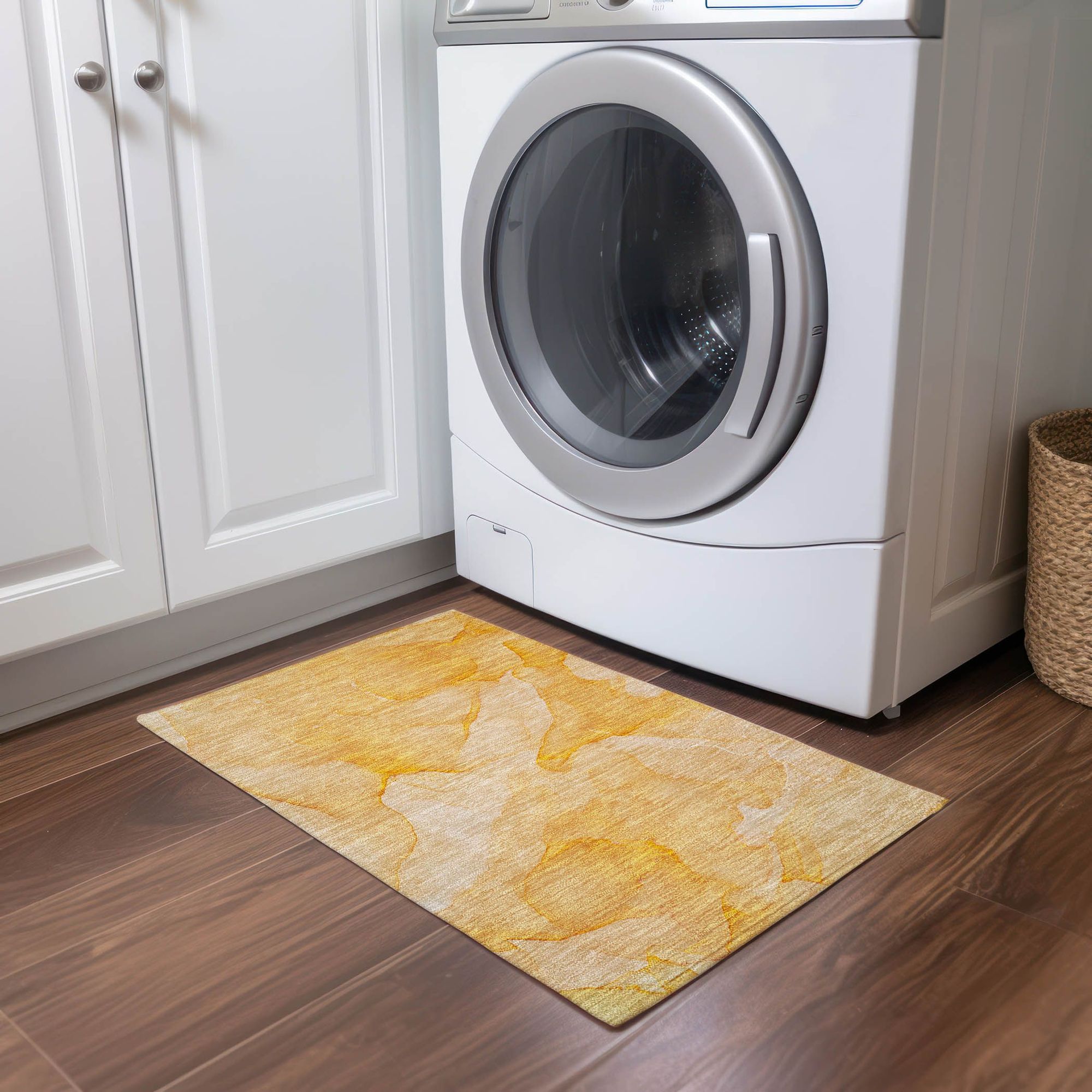Machine Made ACN509 Orange  Rugs 