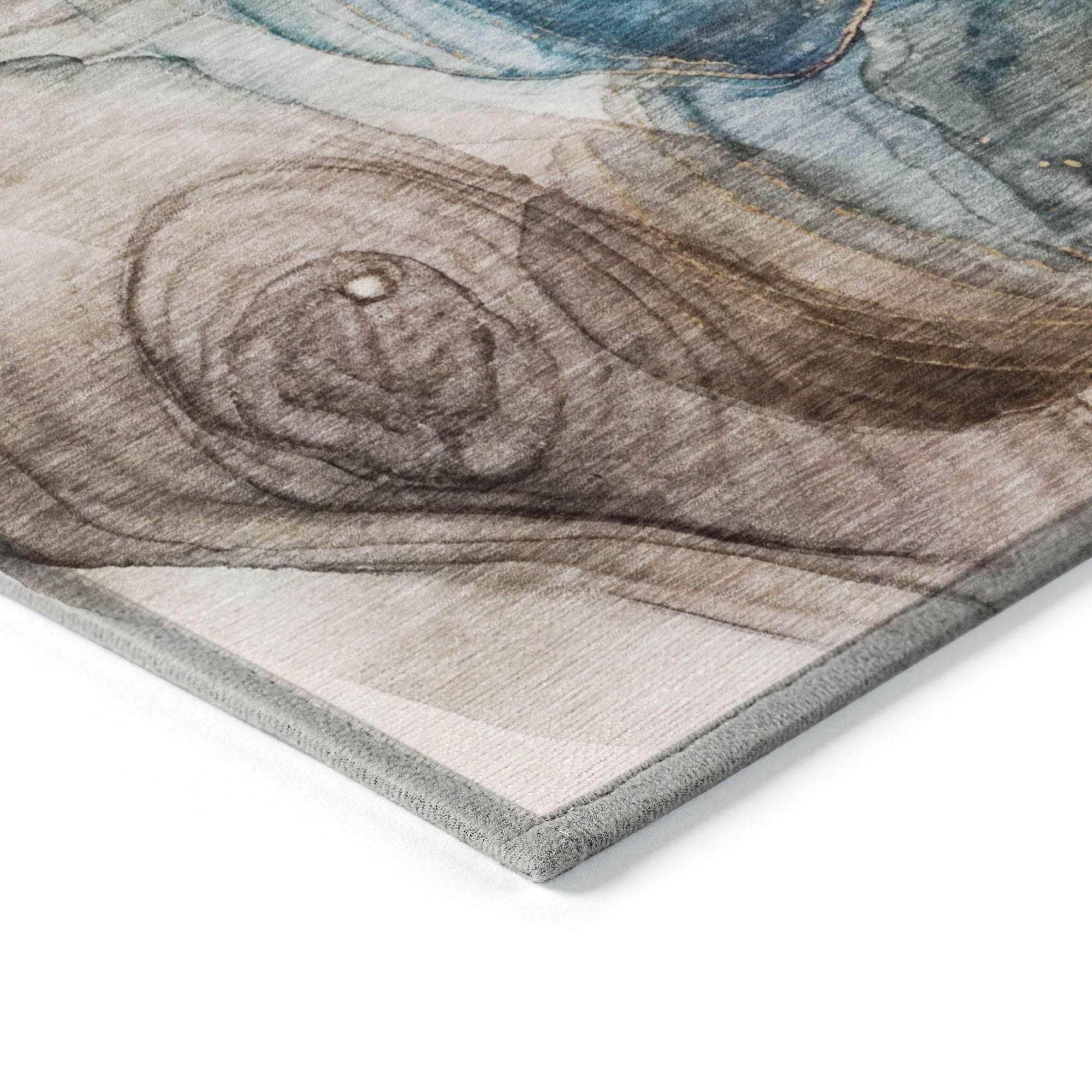 Machine Made ACN513 Beige Brown Rugs 