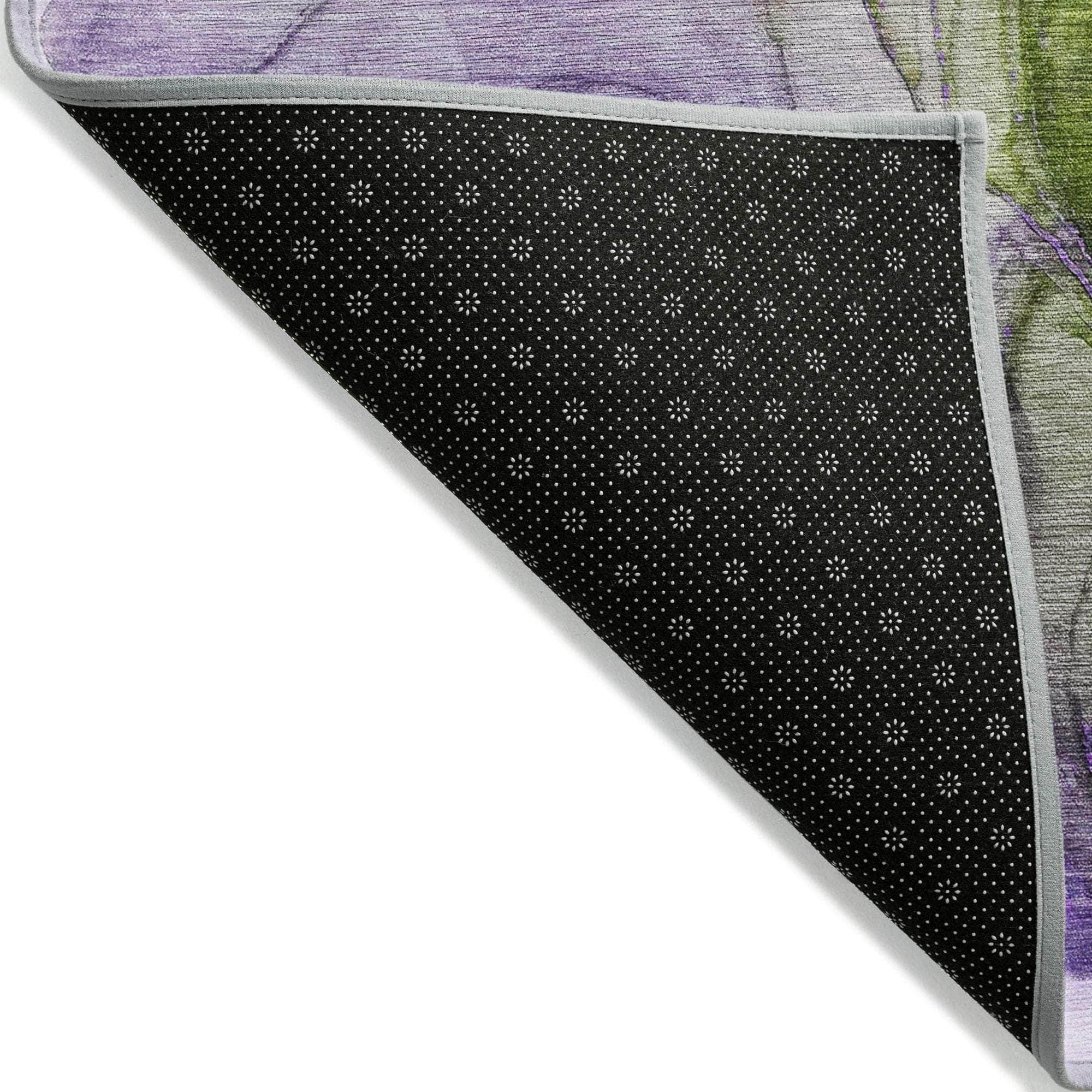 Machine Made ACN513 Purple  Rugs 