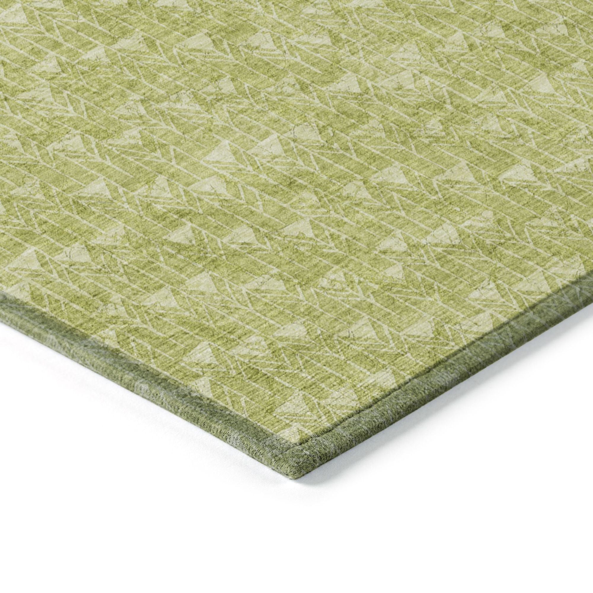 Machine Made ACN514 Aloe Green Rugs 