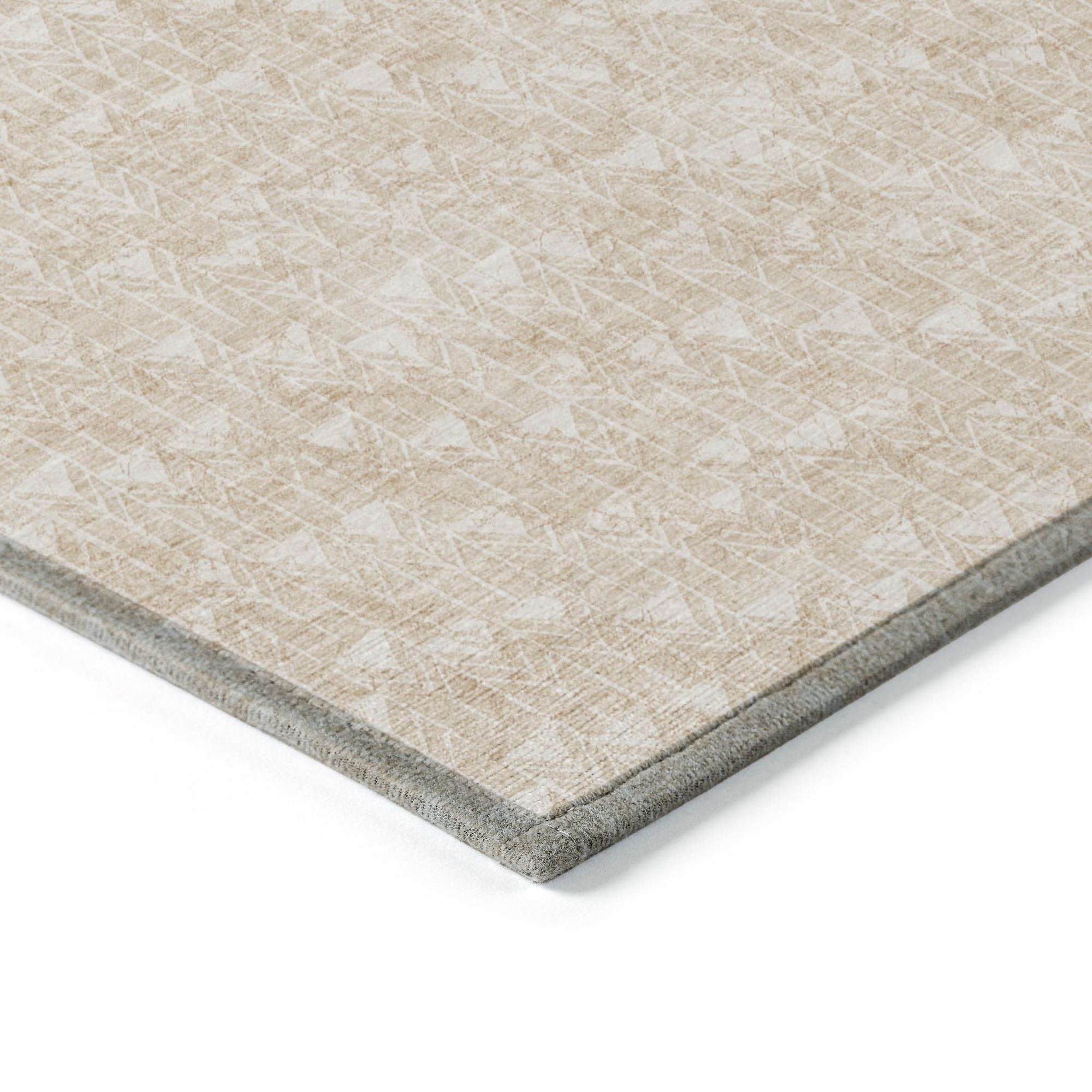 Machine Made ACN514 Beige Brown Rugs 