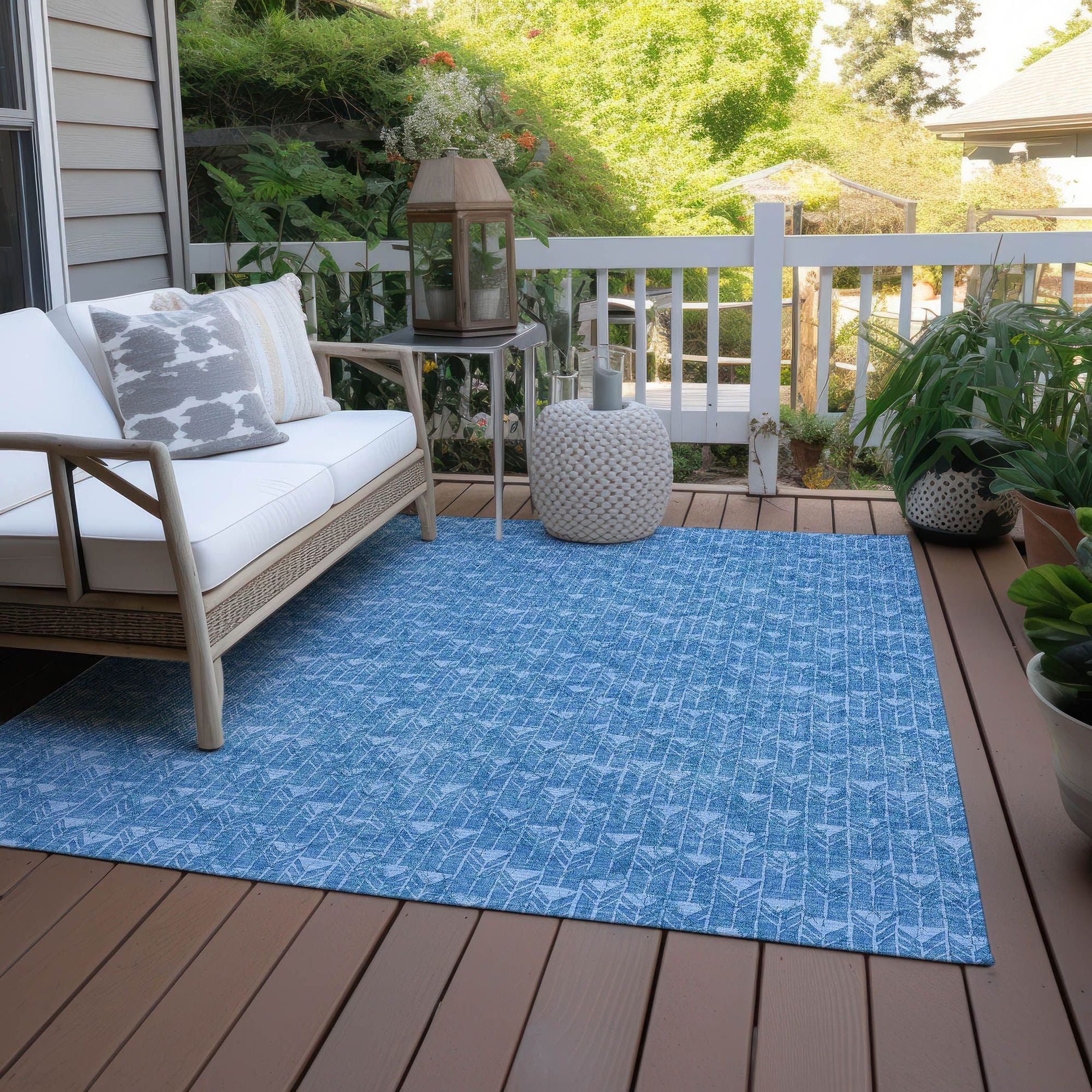 Machine Made ACN514 Blue  Rugs 
