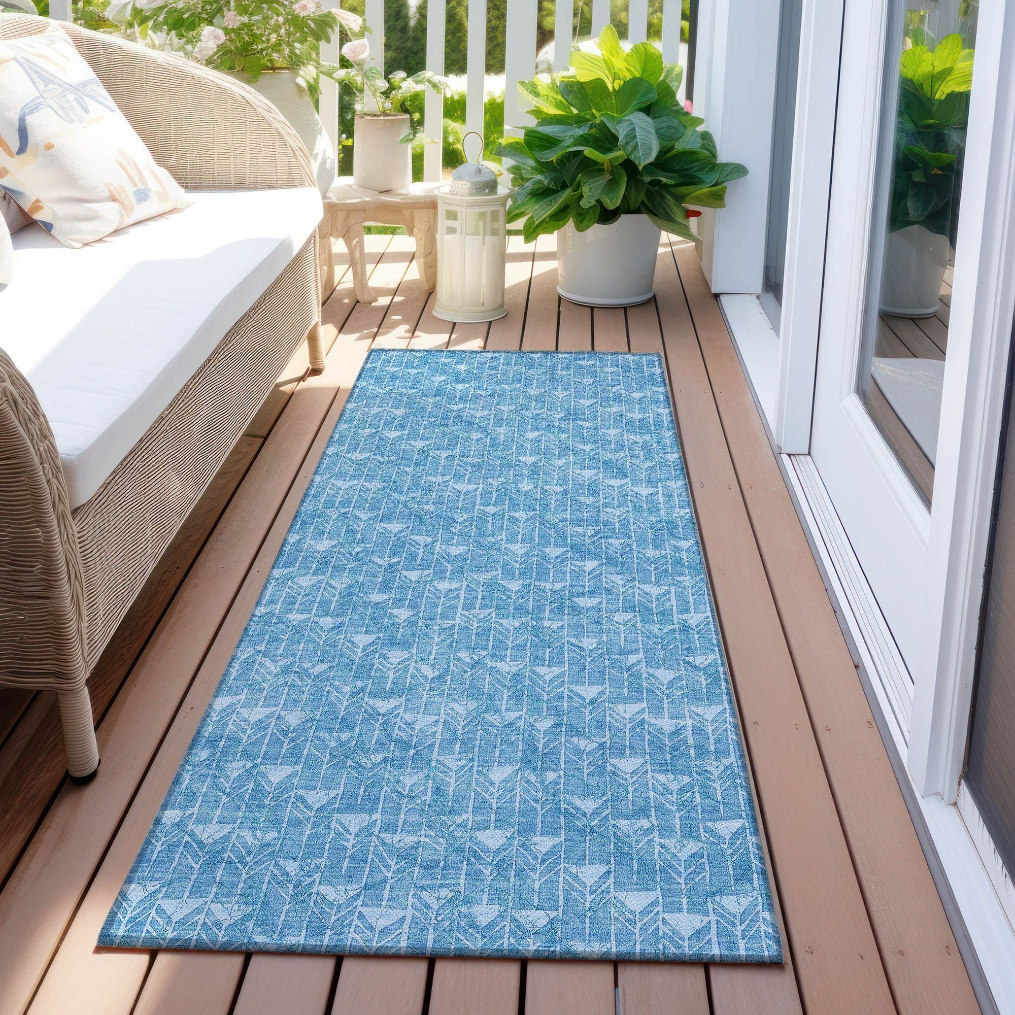 Machine Made ACN514 Blue  Rugs 