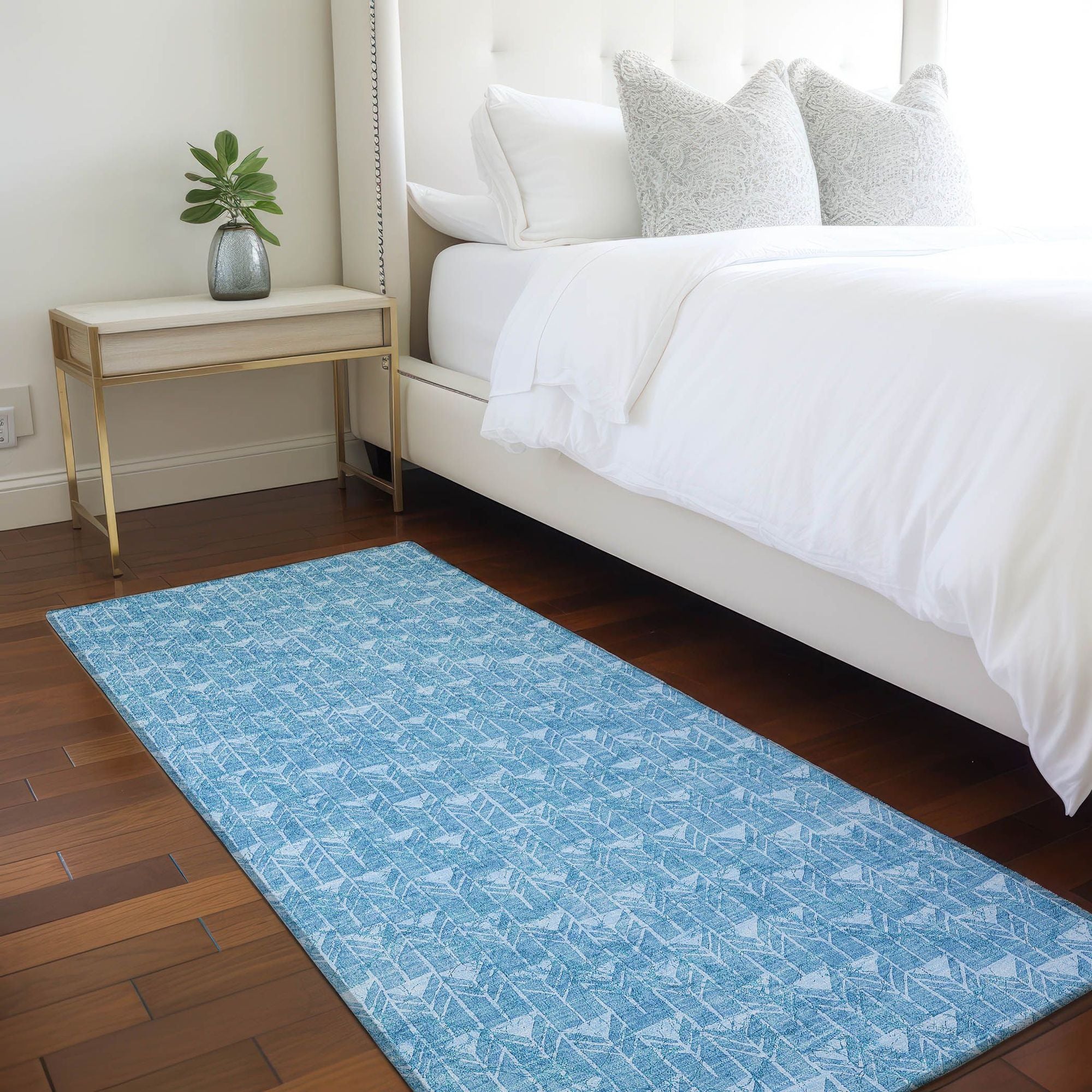 Machine Made ACN514 Blue  Rugs 