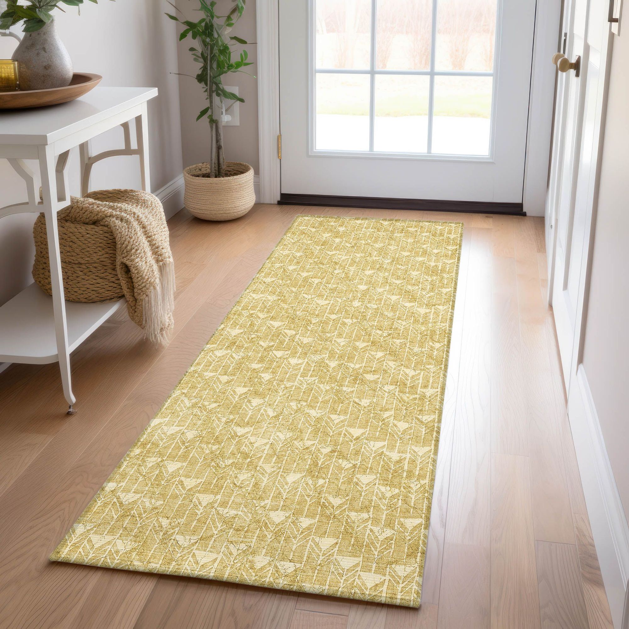 Machine Made ACN514 Gold  Rugs 