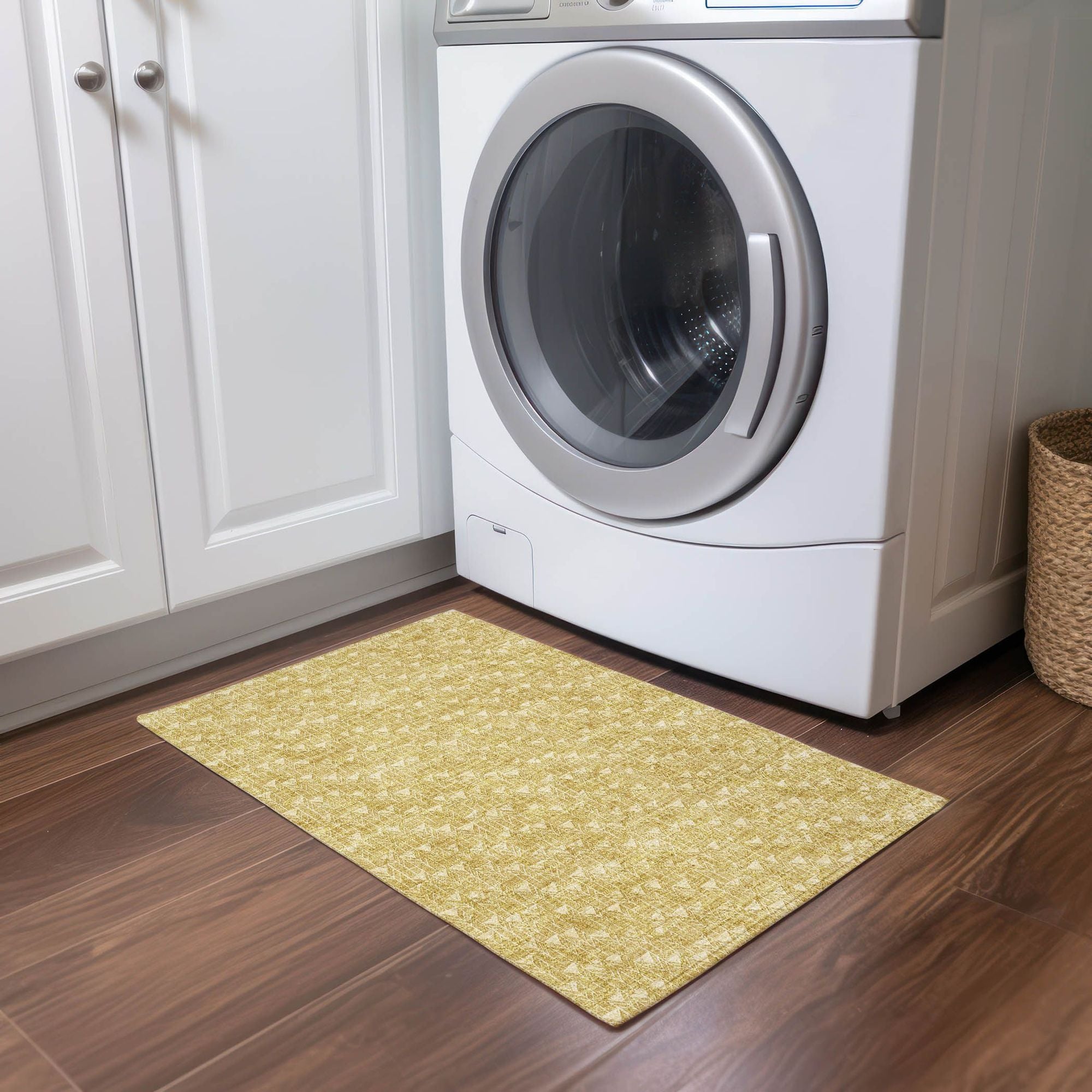 Machine Made ACN514 Gold  Rugs 