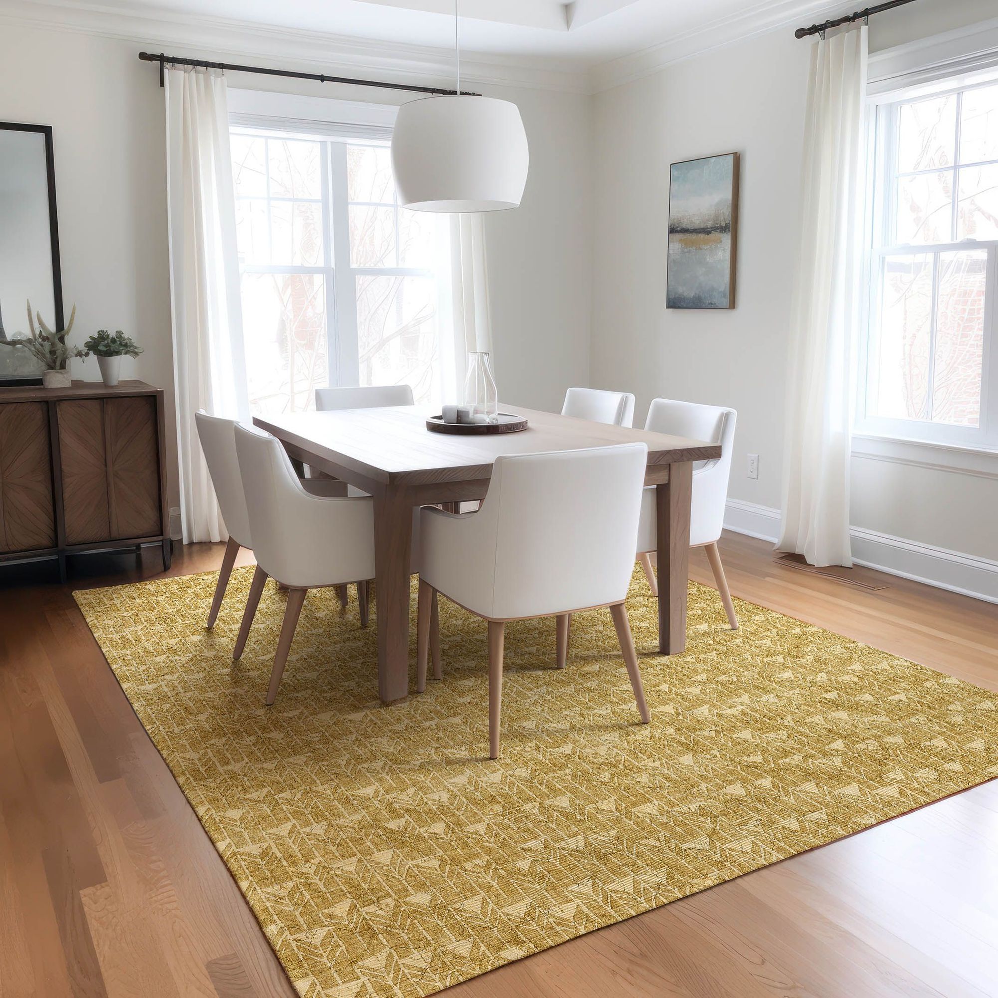 Machine Made ACN514 Gold  Rugs 