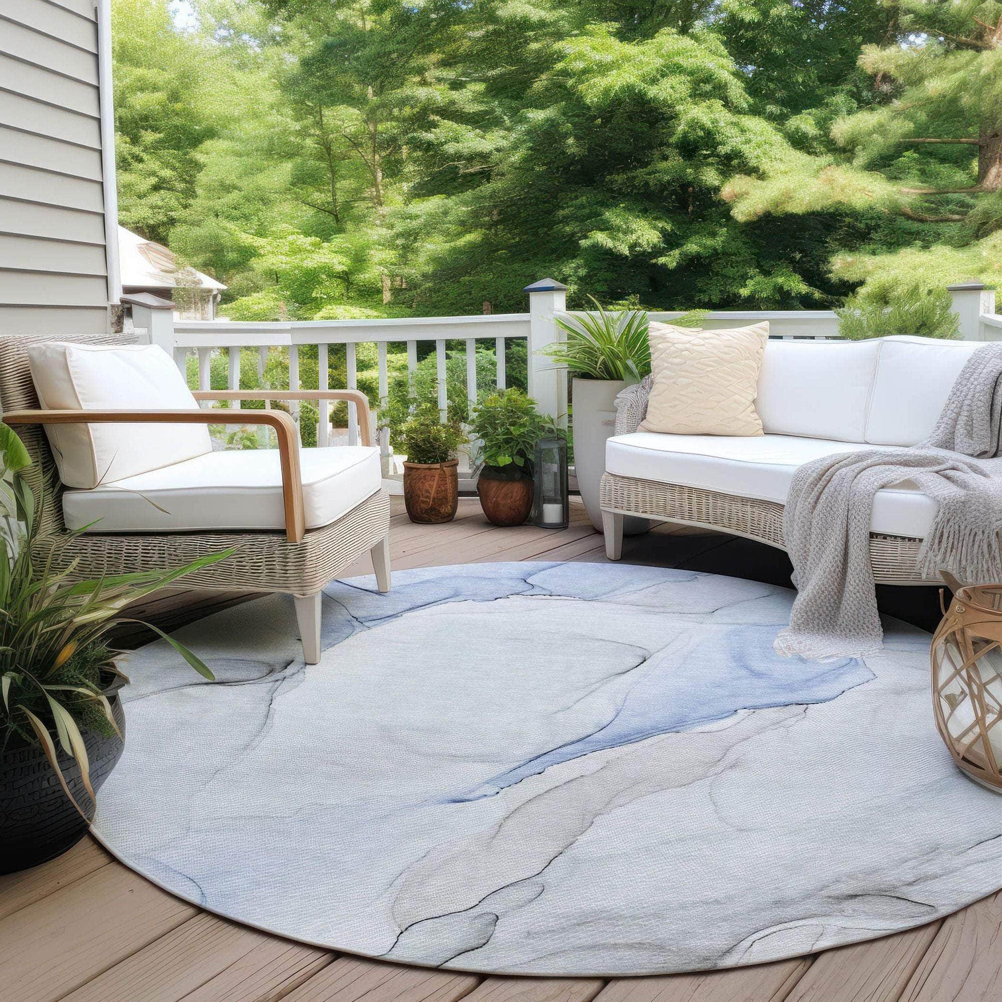 Machine Made ACN515 Blue  Rugs 