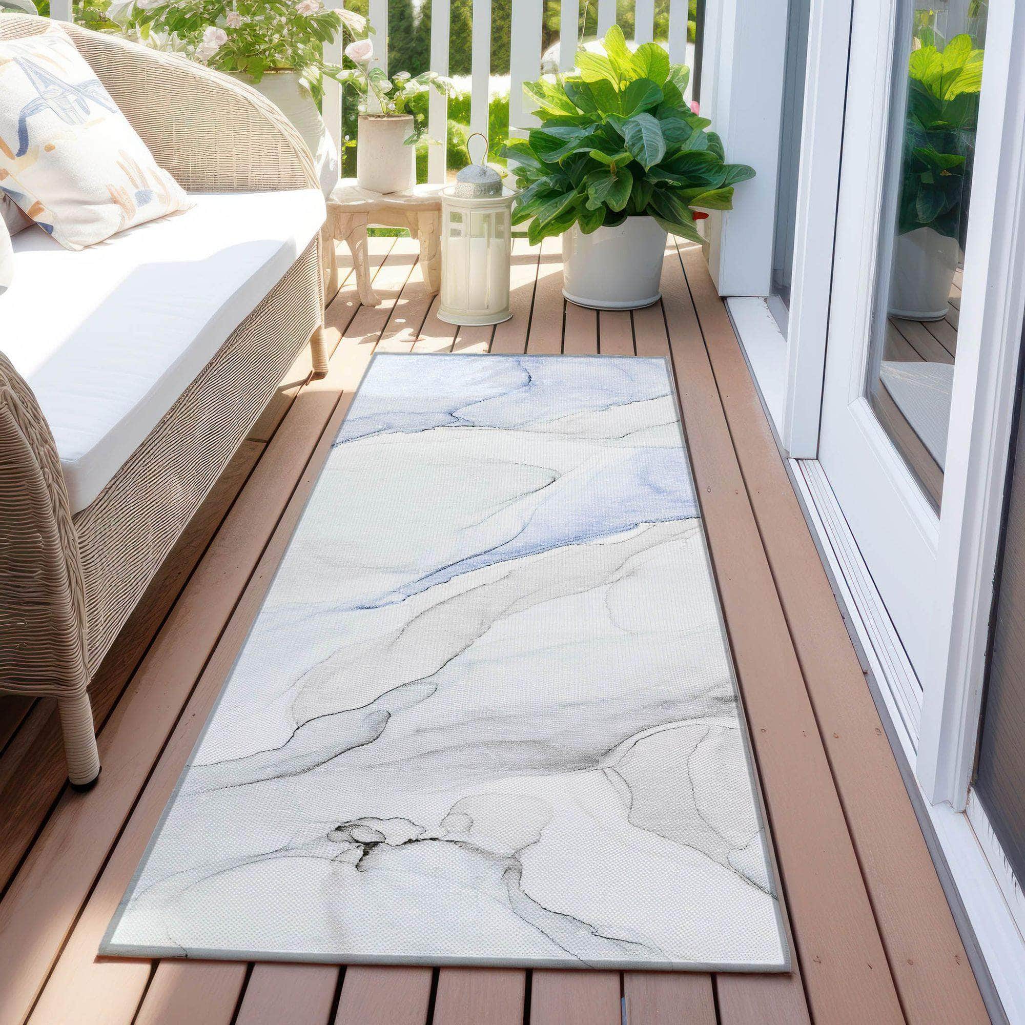 Machine Made ACN515 Blue  Rugs 