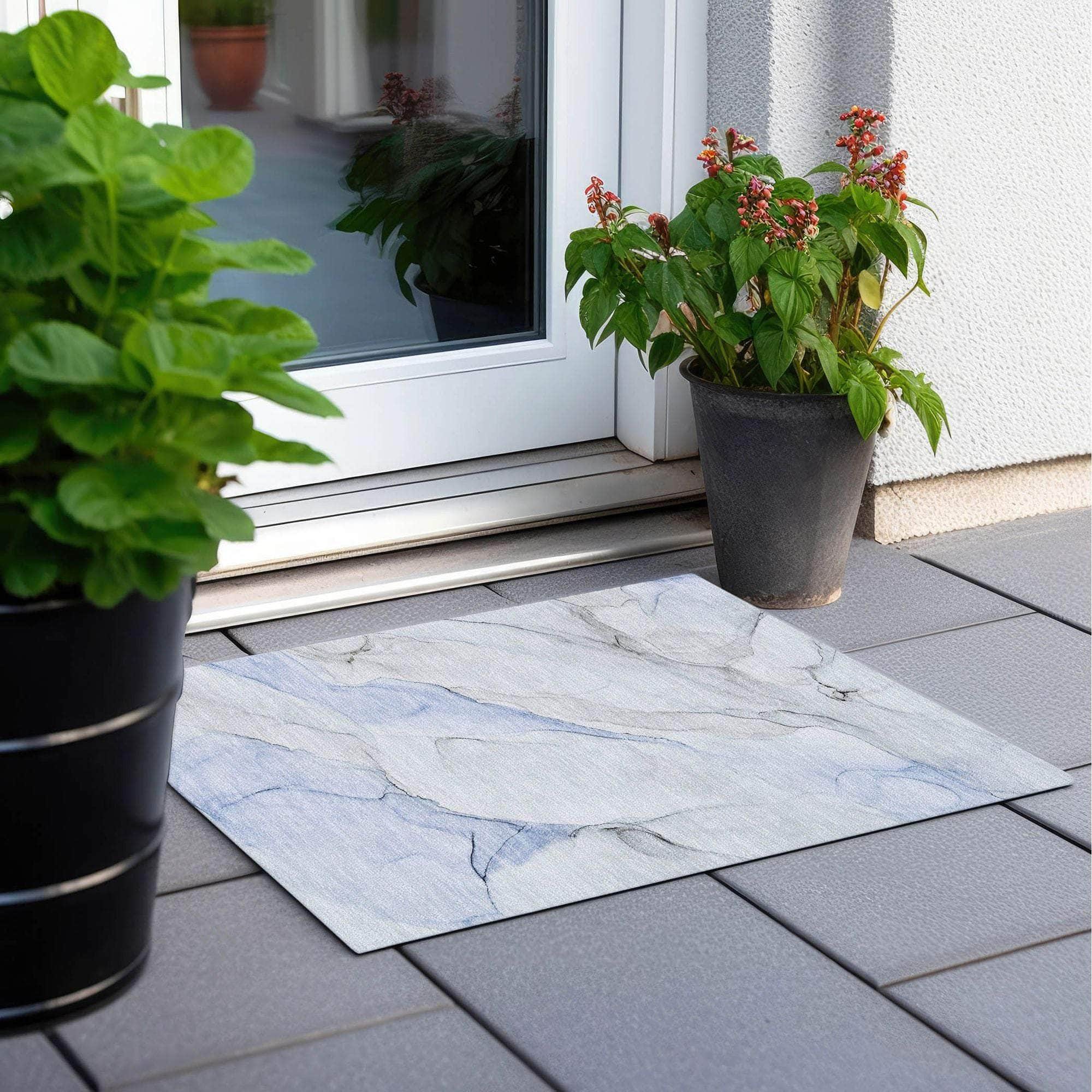 Machine Made ACN515 Blue  Rugs 