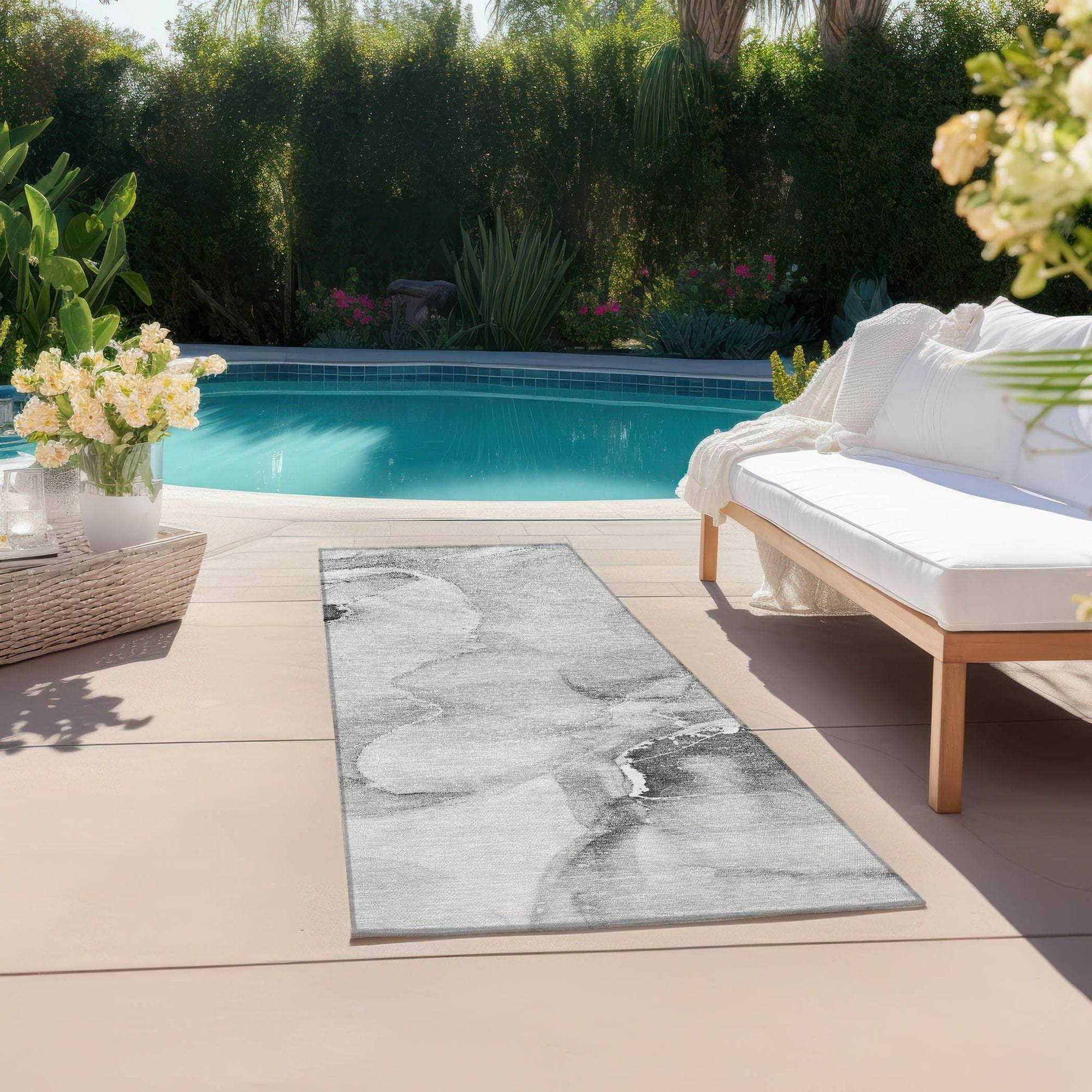 Machine Made ACN521 Gray  Rugs 
