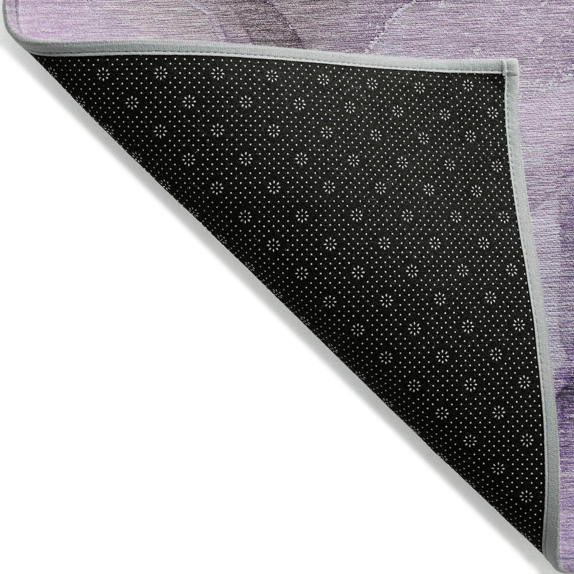 Machine Made ACN521 Purple  Rugs 