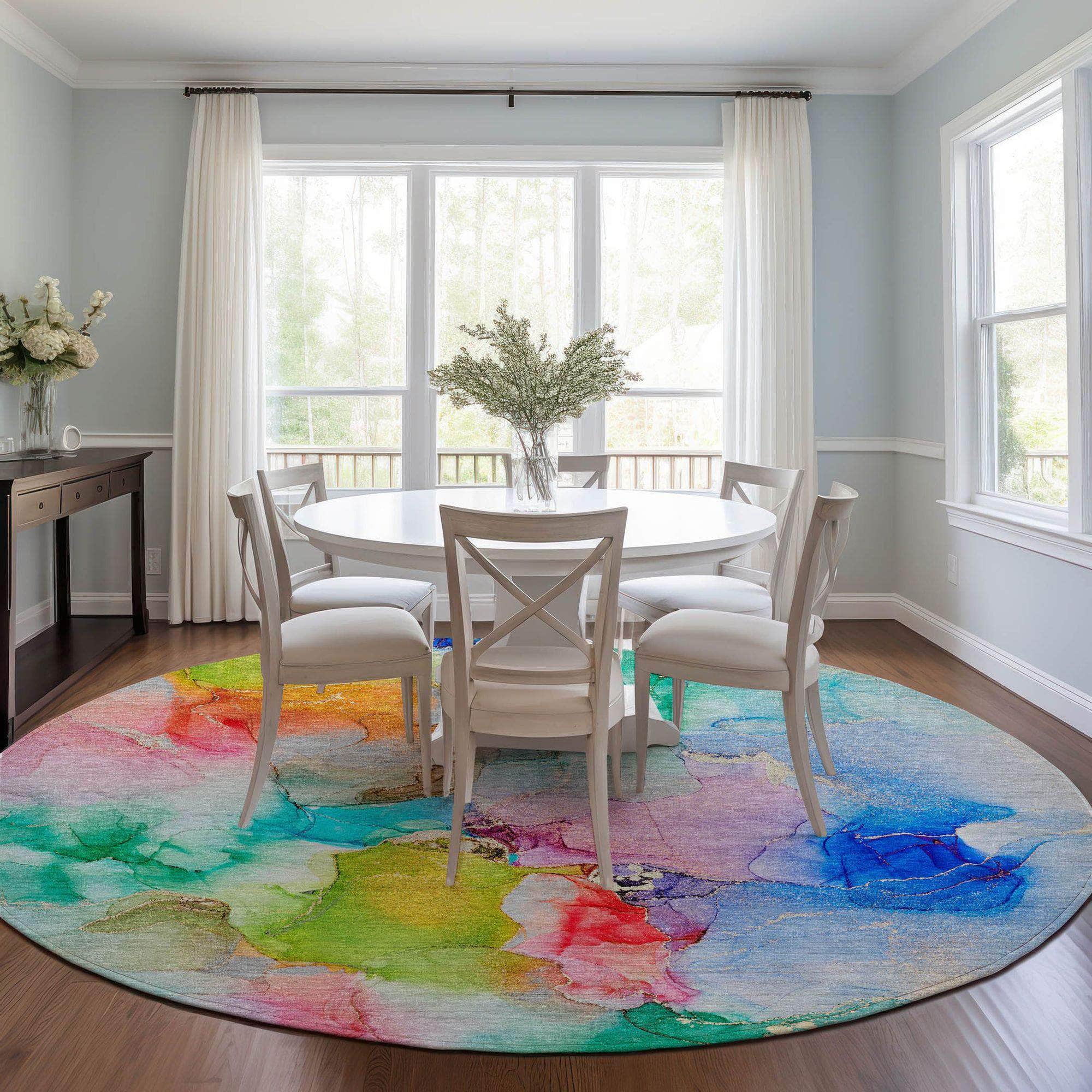 Machine Made ACN526 Blue  Rugs 