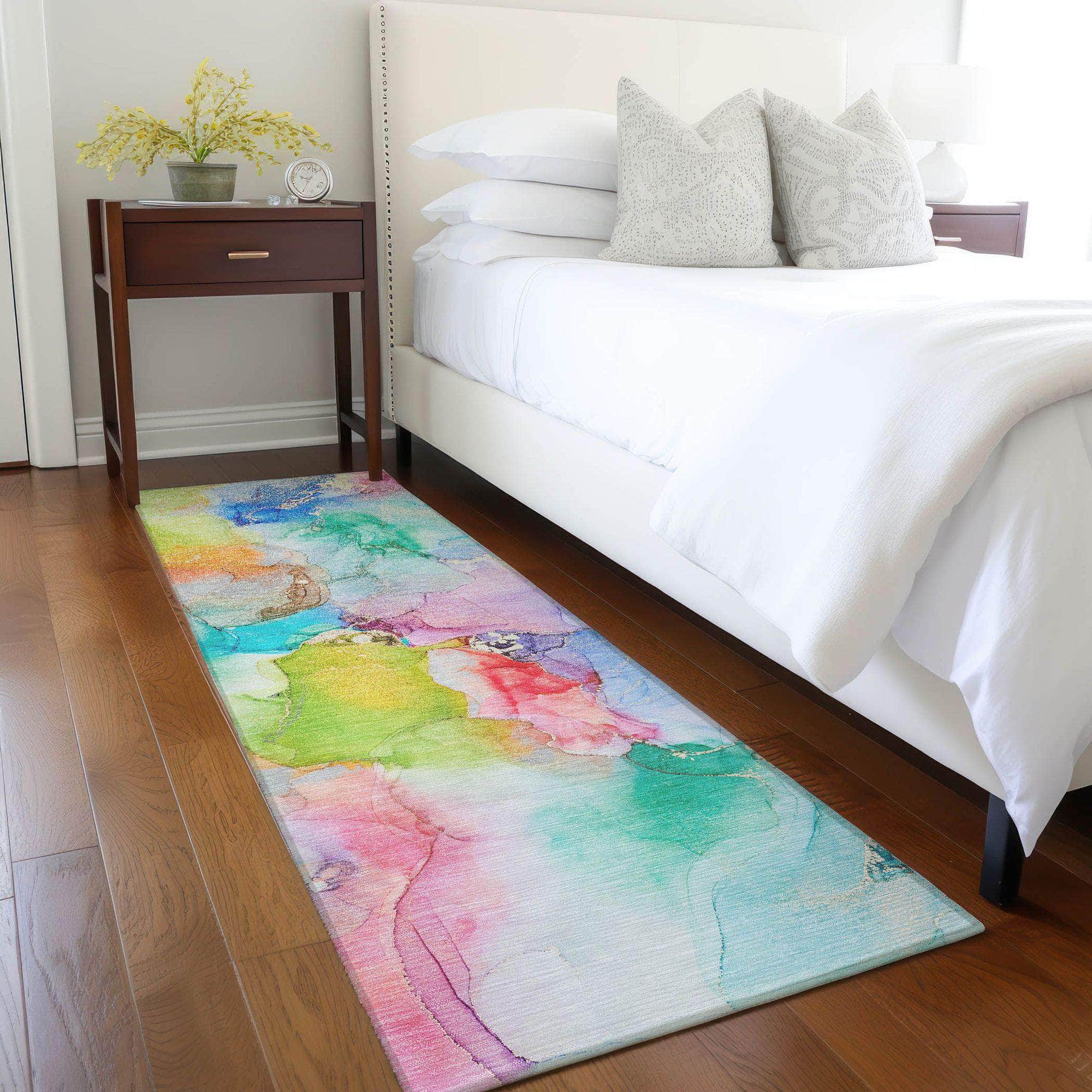 Machine Made ACN526 Blue  Rugs 