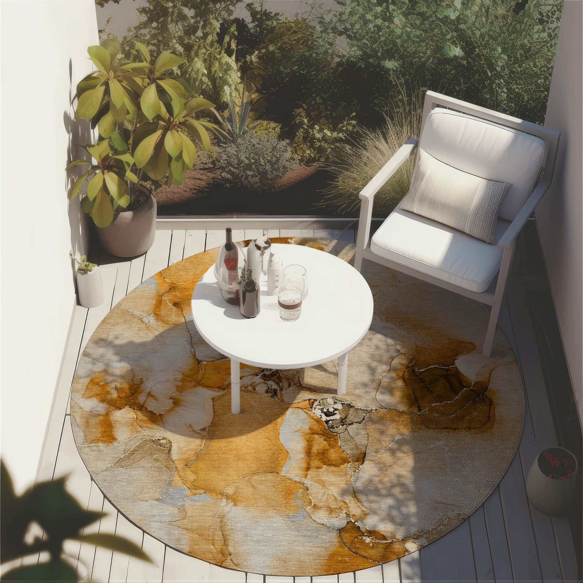 Machine Made ACN526 Orange  Rugs 