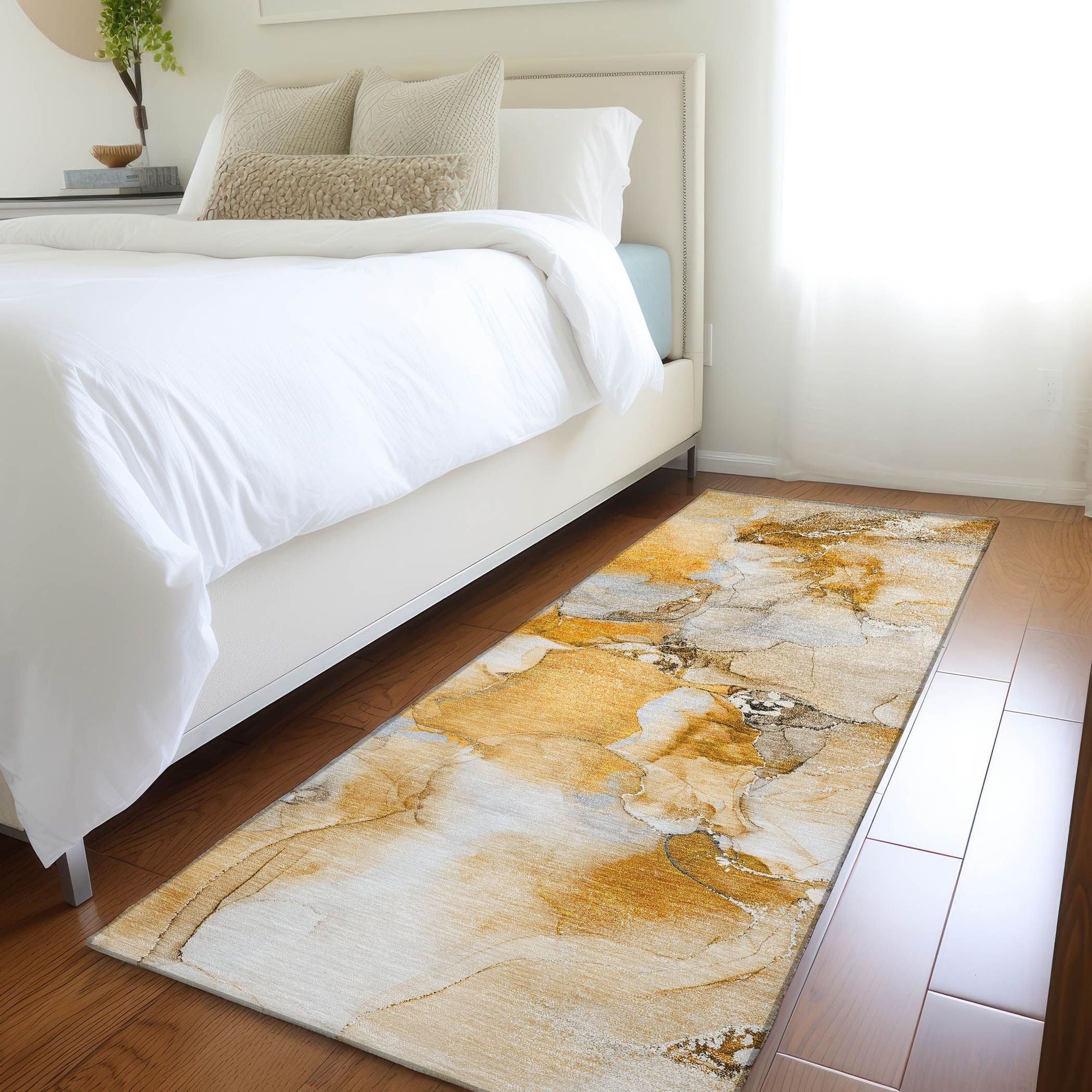 Machine Made ACN526 Orange  Rugs 